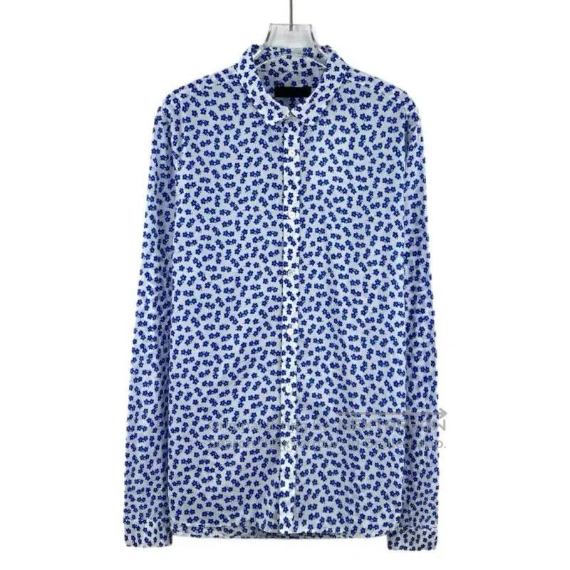 5351 POUR LES FEMMES Burberry Blue Cotton Floral Women's Shirt. Size XXS / US 00 / IT 34 - 1 Thumbnail