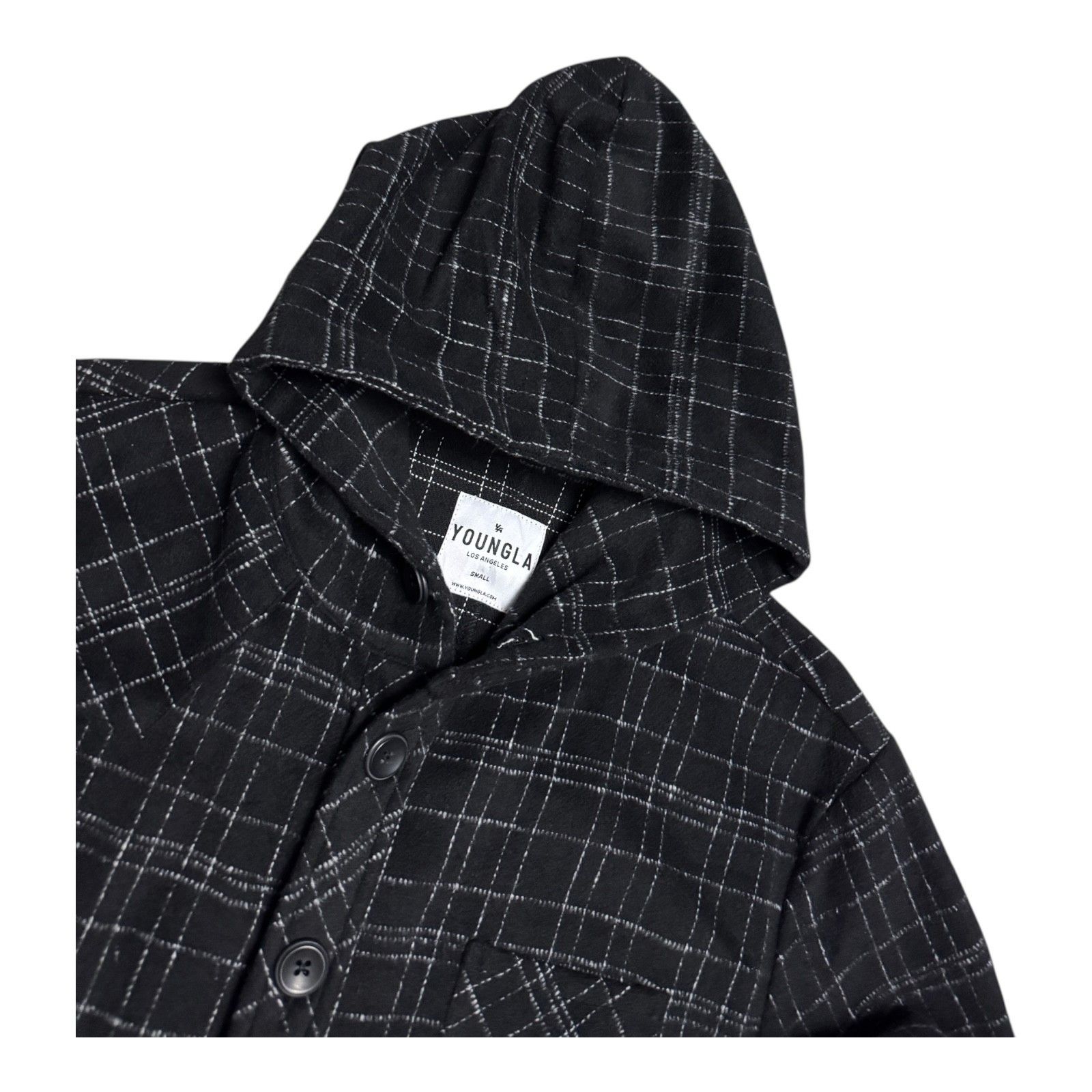 YoungLA YOUNGLA Plaid Soft Hoodie Shacket Designer Jacket Small Size US S / EU 44-46 / 1 - 2 Thumbnail