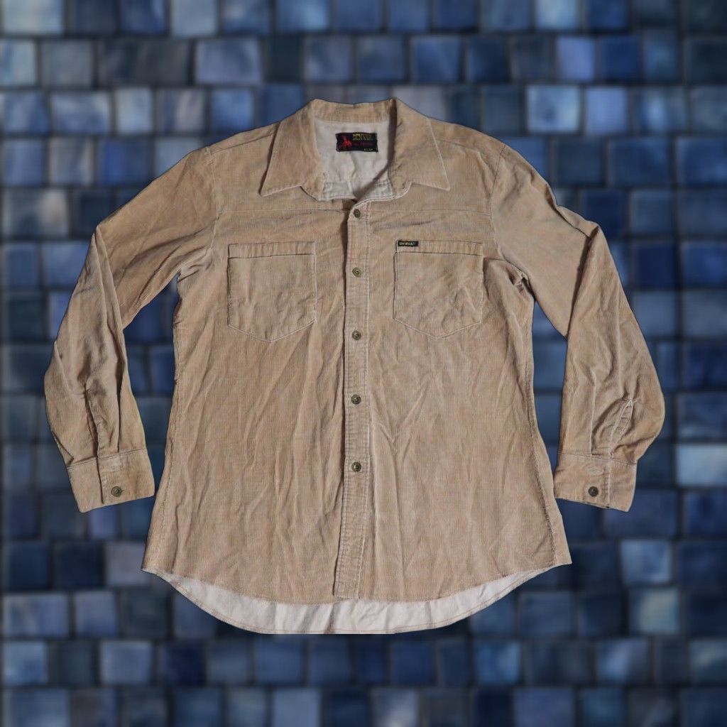 Vintage VTG 60s Denvar Beige Tan Corduroy Western Cowboy Pocket Button Shirt Mens L EUC Shirt Western Mens L Beige 1960s Rockabilly Corduroy Denvar Size US L / EU 52-54 / 3 - 1 Thumbnail