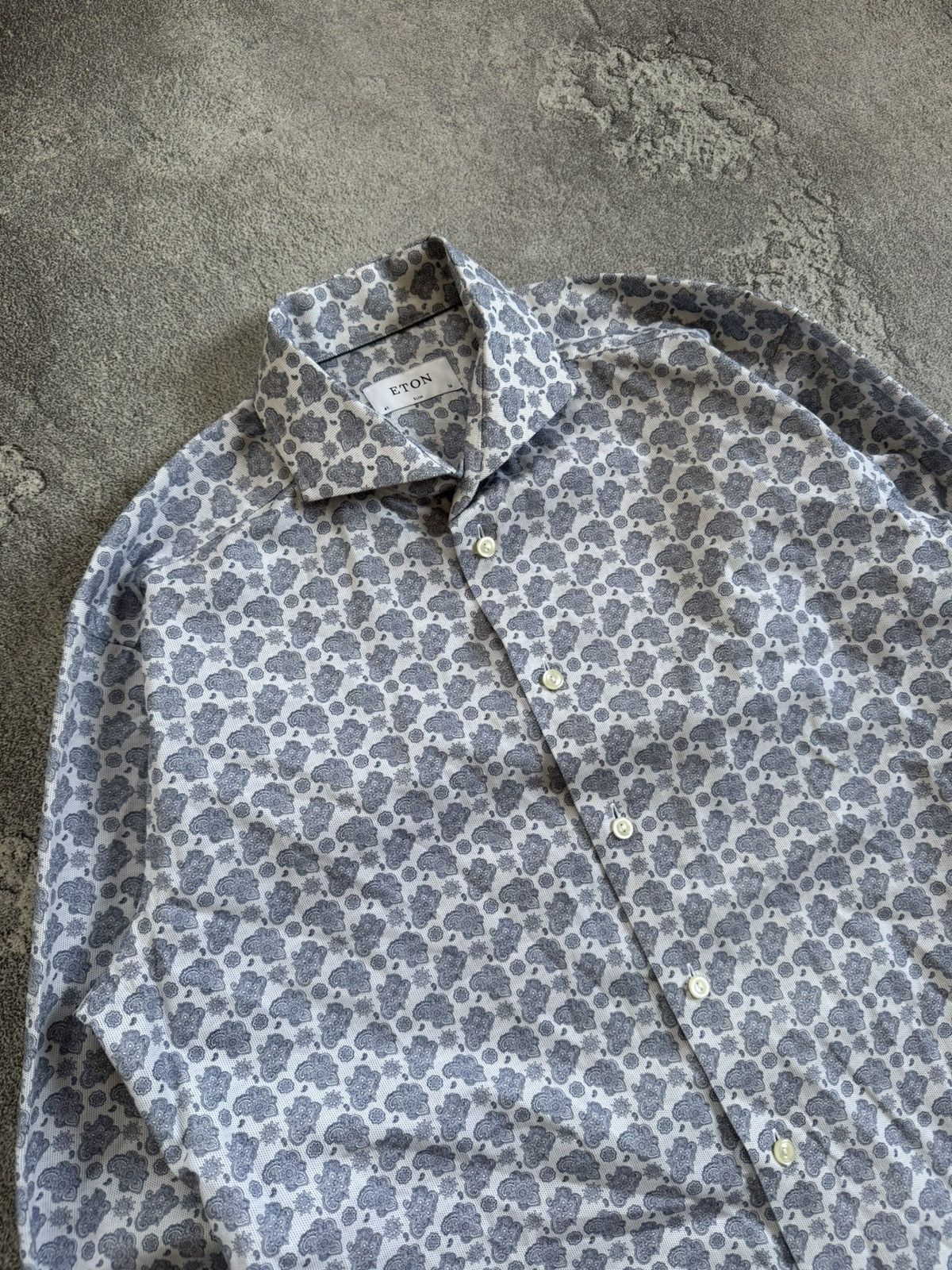 Eton Eton 41/16 size all printed flowers shirt button up long Size US L / EU 52-54 / 3 - 2 Thumbnail