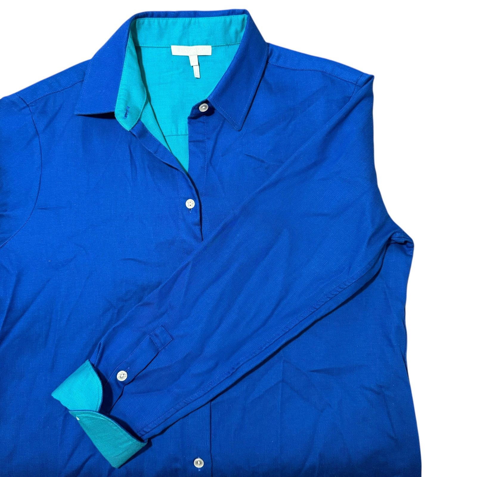 Other Hinson Wu Margot Double Face Button Up Shirt Blue Medium Size M / US 6-8 / IT 42-44 - 6 Thumbnail