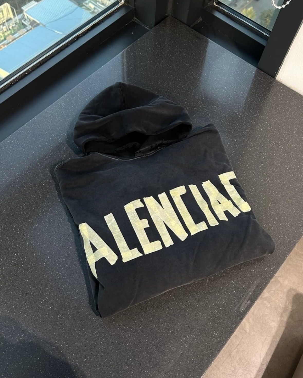 Balenciaga Tape Distressed Hoodie