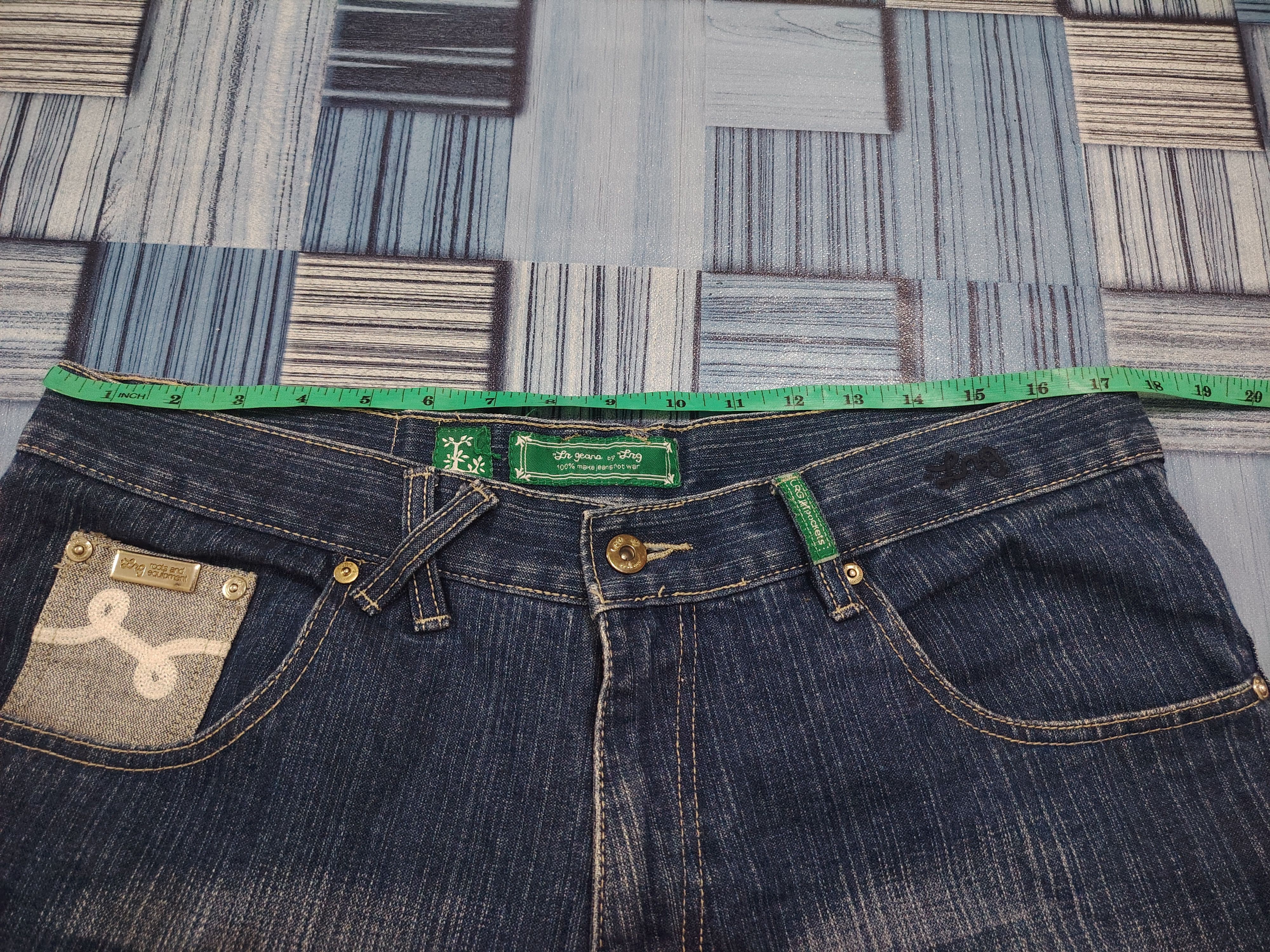 Japanese Brand 💥Insane💥 90's LRG Baggy Flared Jeans Size US 35 - 21 Thumbnail