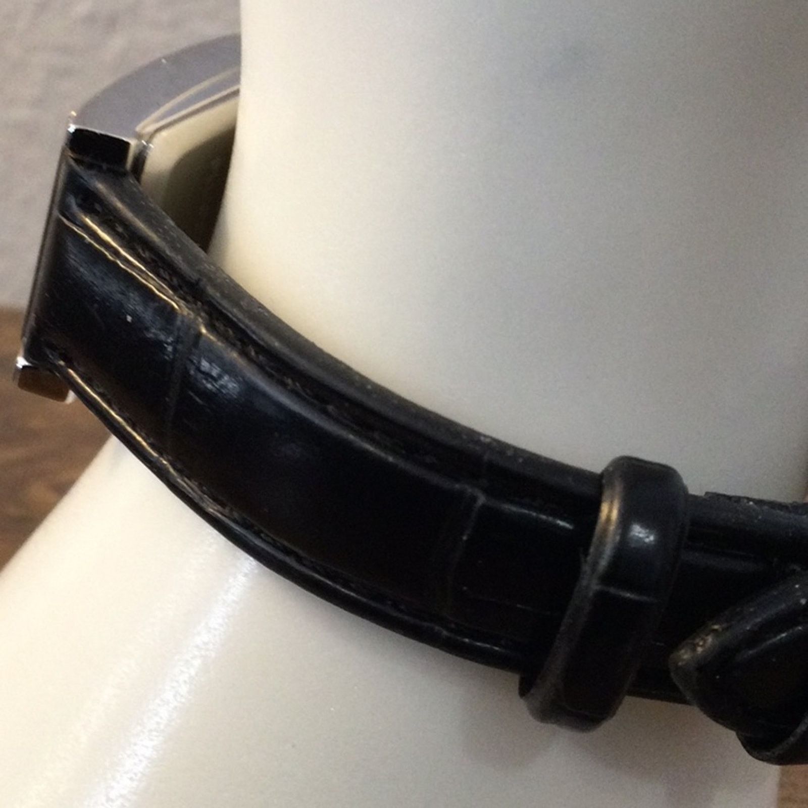 Other Liz Claiborne Watch Silver w/ White Face Black Leather Band Size ONE SIZE - 12 Thumbnail
