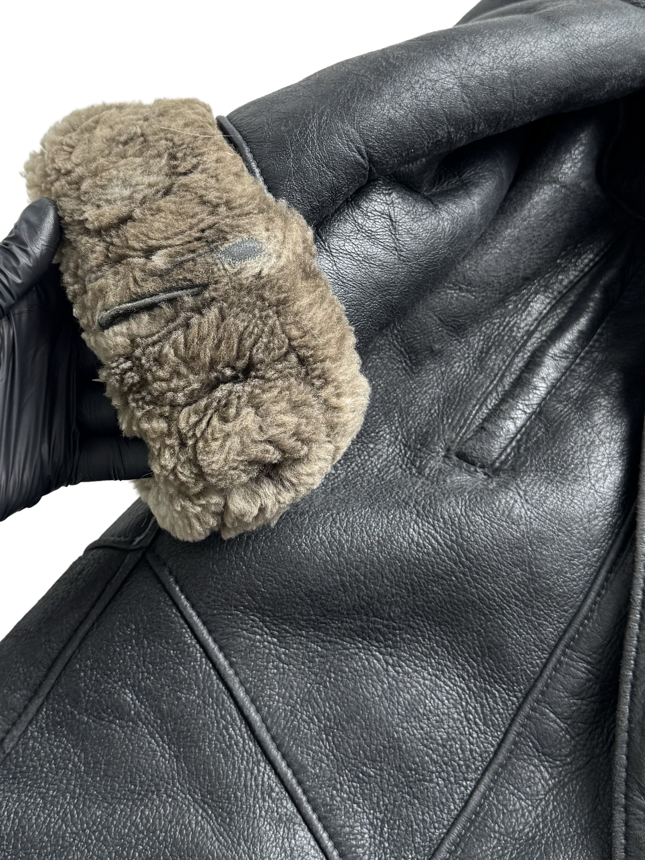 Vintage Vintage Real Sheepskin Hooded Coat Size L / US 10 / IT 46 - 15 Thumbnail