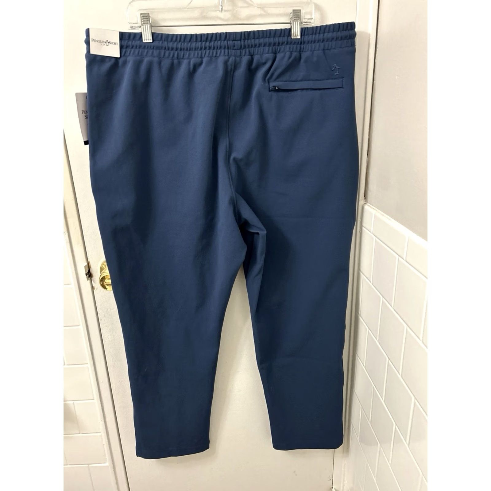 Original Penguin Penguin Original Sport Pants Mens 2XL Blue Jogger Track Athletic Performance Stretch NWT Size US 39 - 7 Thumbnail