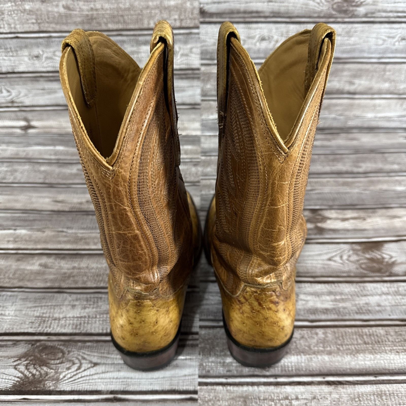 Tecovas TECOVAS The Wyatt Russet Ostrich Boots size 8 D Brown Weste Size US 8 / EU 41 - 4 Thumbnail