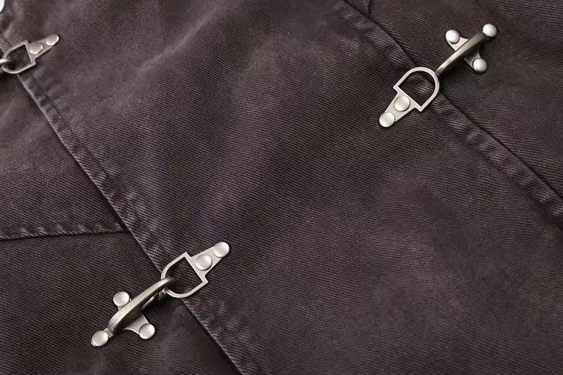 Japanese Brand Japanese Designer Washed Buckle Y2k Hooded Jacket Size US L / EU 52-54 / 3 - 4 Thumbnail