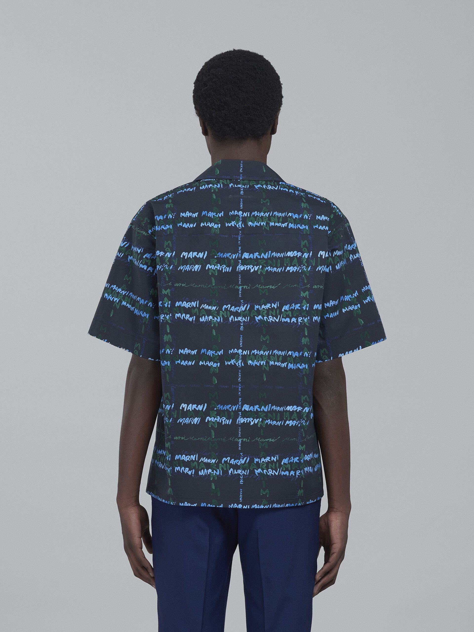 Marni o1f1d3z0525 Crossroads Print Poplin Bowling Shirt Multicolor Size US M / EU 48-50 / 2 - 4 Thumbnail