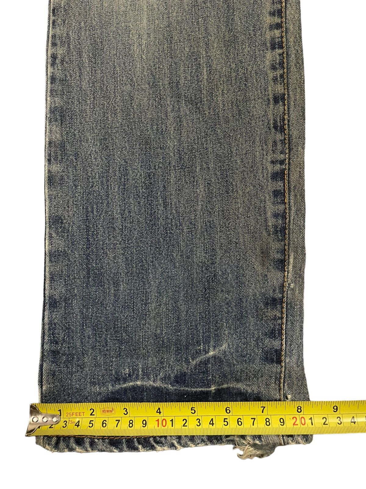 If Six Was Nine Vintage Japan Buona Giornata Blue Wash Distress Loose Jeans Size US 32 / EU 48 - 14 Thumbnail