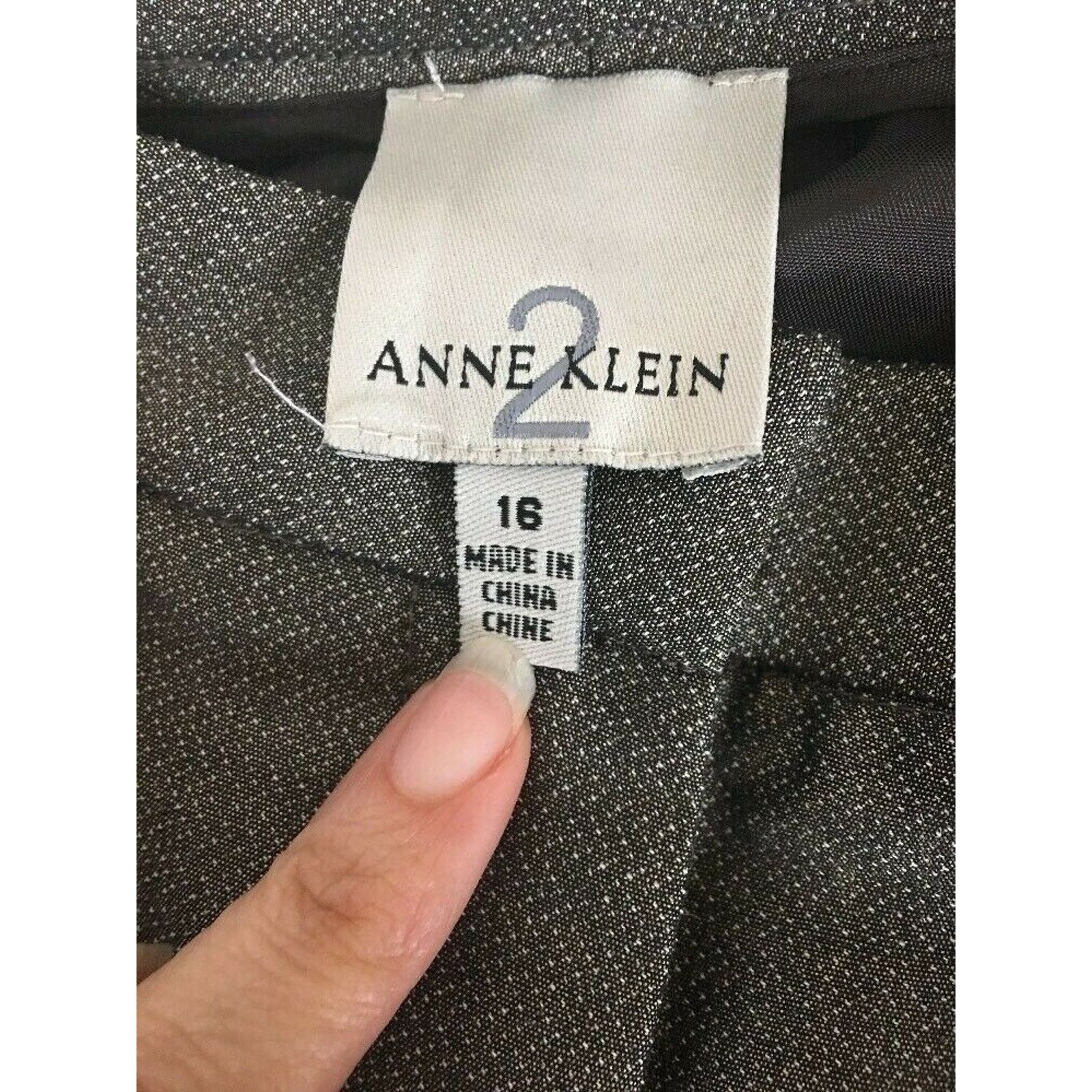 Anne Klein Anne Klein Gray Café Havana High Waist Dress Pants Size 16 Size 38" / US 16 / IT 52 - 3 Thumbnail
