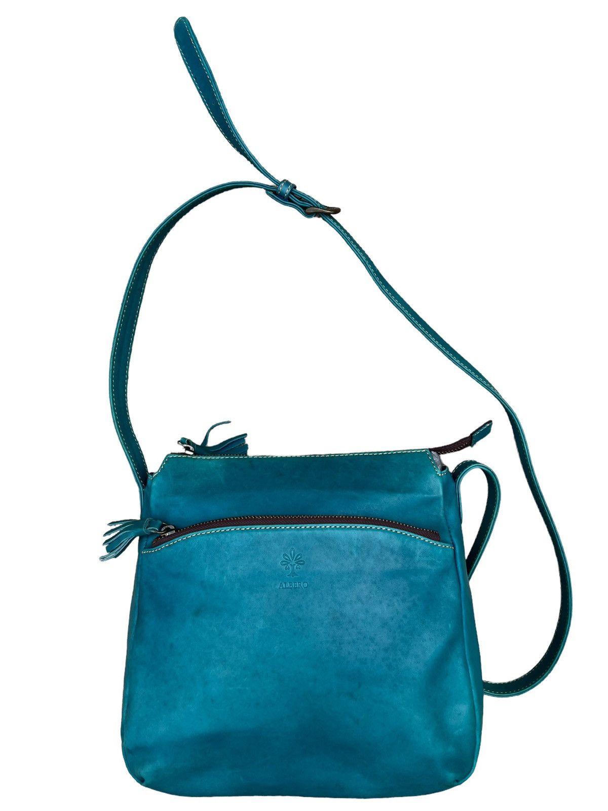 image of Albero Japan Frackle Patina Leather Bag, Men's