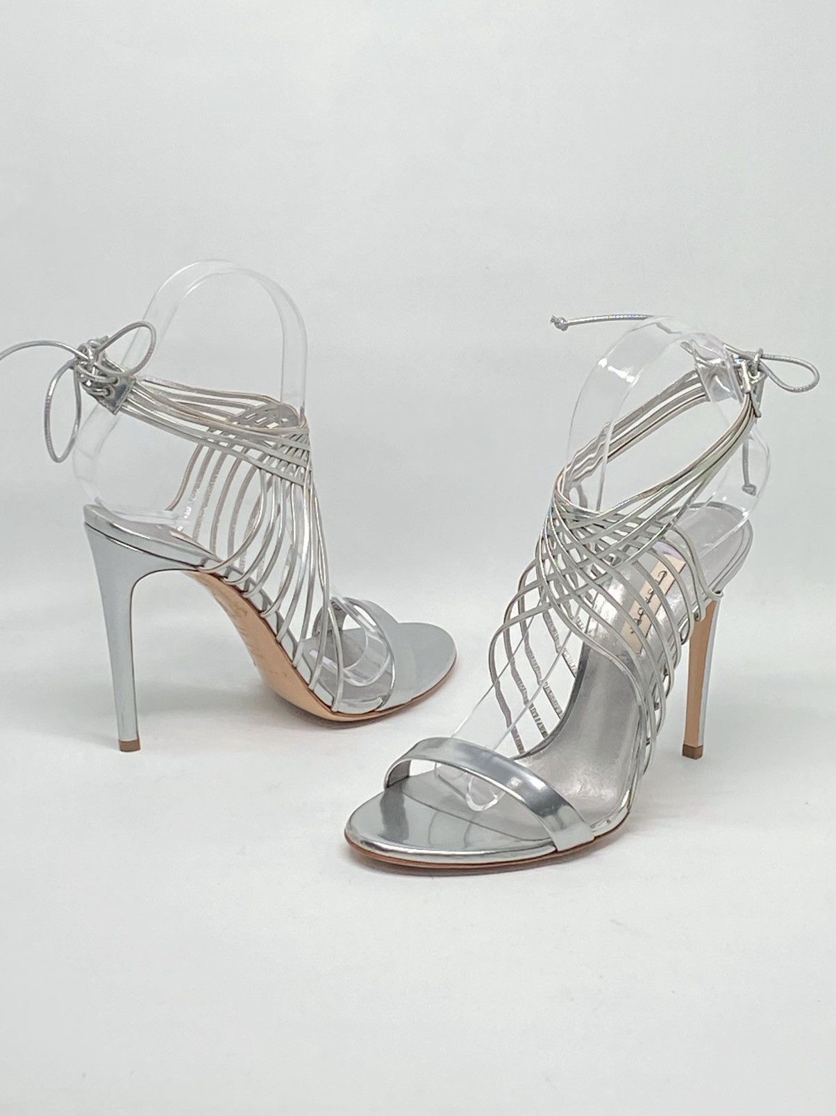 Casadei Casadei Multi-strap metallic leather sandals size 6.5 Size US 6.5 / IT 36.5 - 2 Thumbnail