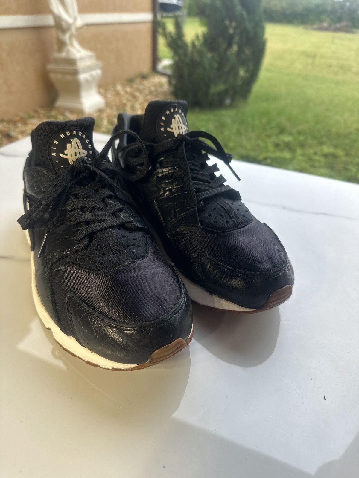 Nike Air Huarache Run Premium 'Black Snakeskin' Size US 11 / IT 41 - 3 Thumbnail