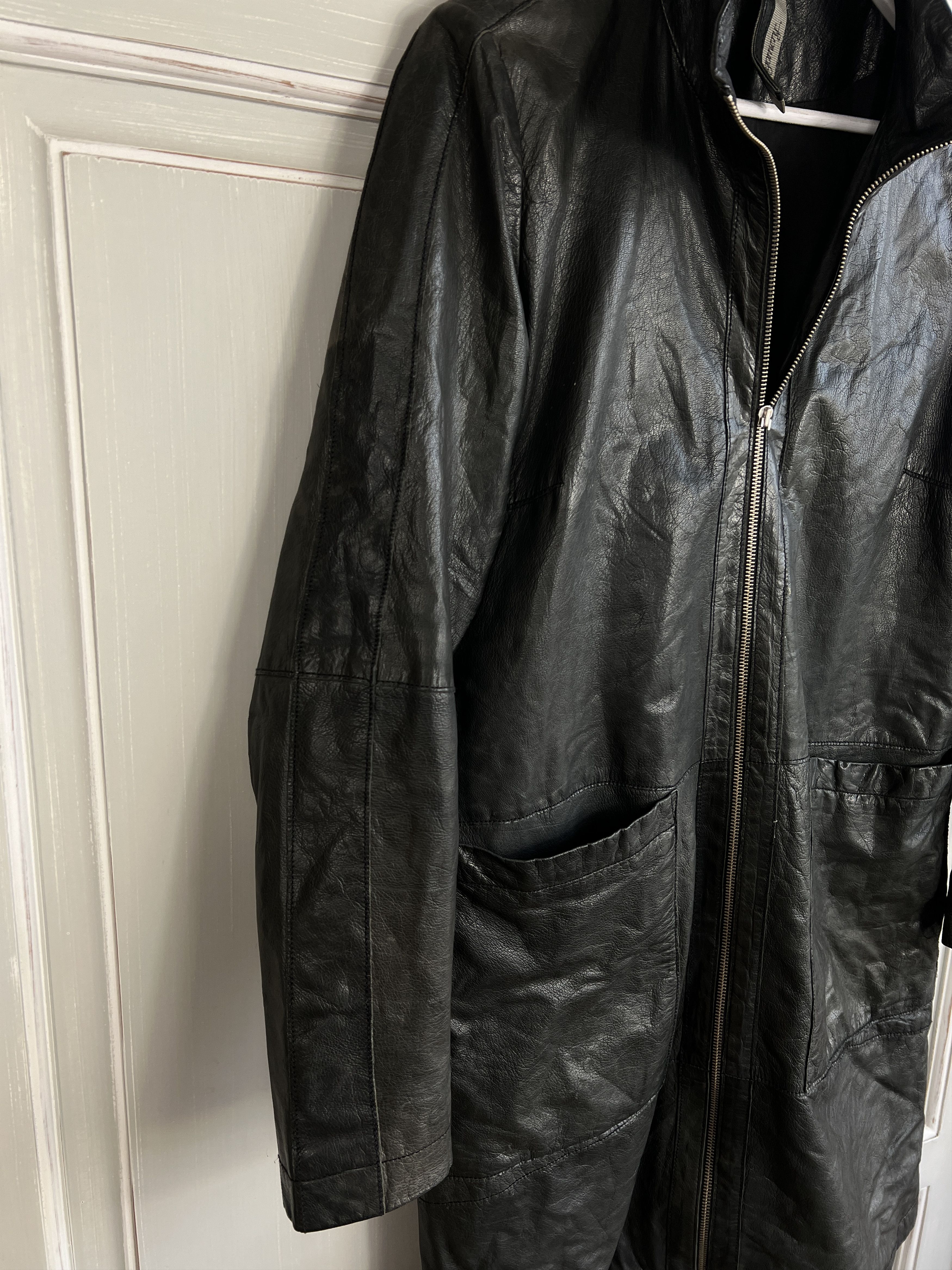 Other MONTGOMERY LONG LEATHER JACKET RICK OWENS STYLE Size M / US 6-8 / IT 42-44 - 6 Thumbnail