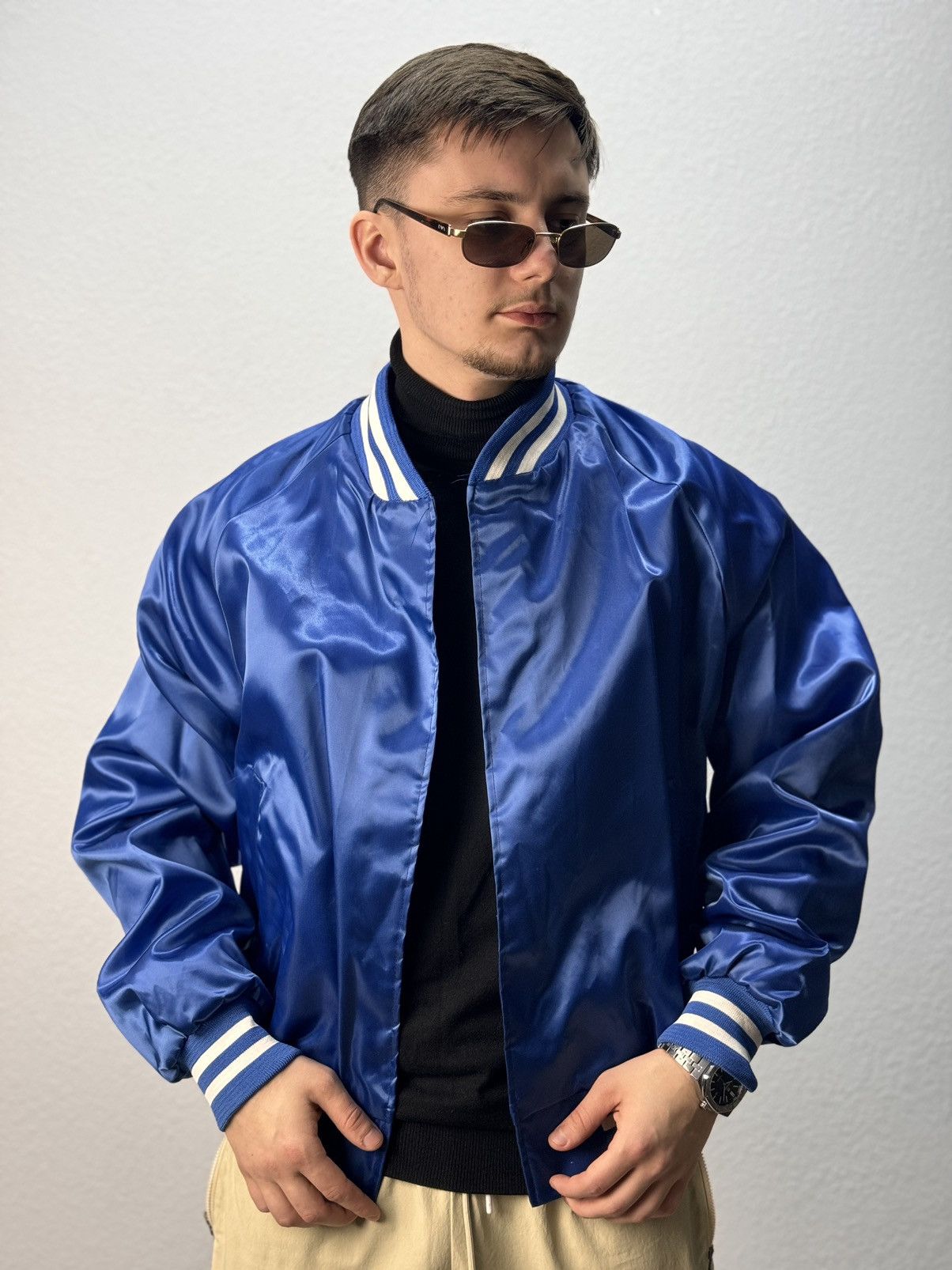 Chalk Line × Vintage Vintage Made USA Chalk Line nylon bomber Satin Bomber NBA Size US M / EU 48-50 / 2 - 1 Thumbnail