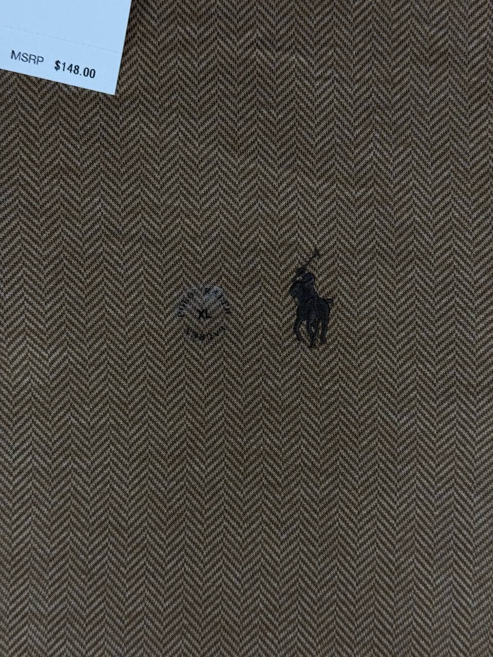 Polo Ralph Lauren Polo Ralph Lauren Men's Custom Slim Fit Herringbone Polo Size US XL / EU 56 / 4 - 5 Thumbnail