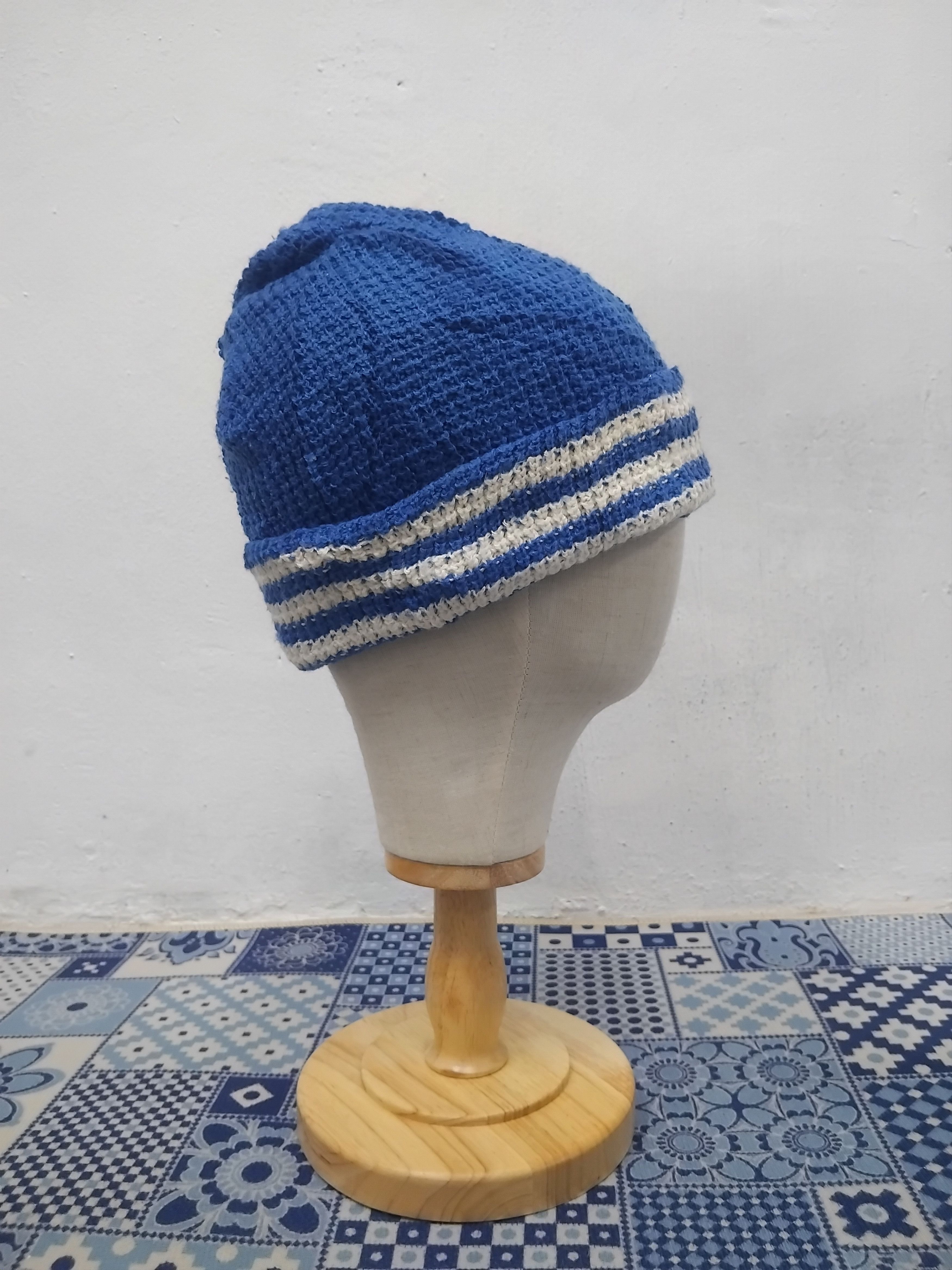 Adidas Adidas stripe blue colour short beanie Size ONE SIZE - 7 Thumbnail