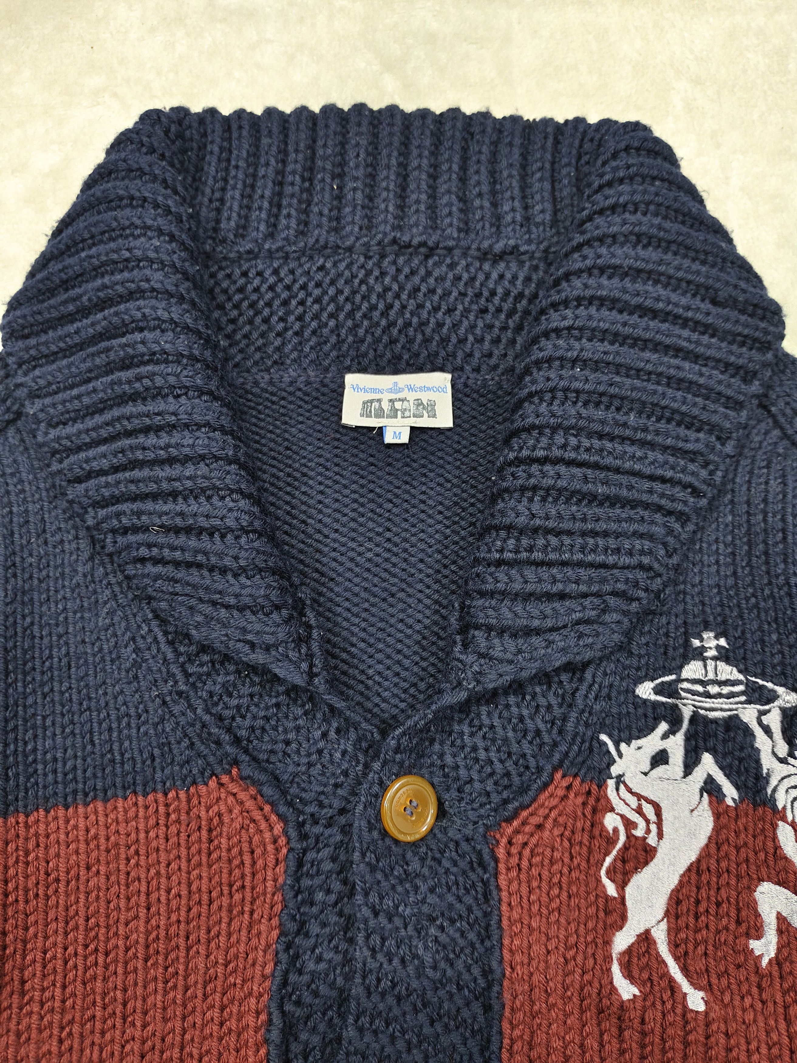 Vivienne Westwood V. W Man- Orb Logo Heavy Wool Shawl Collar Knit Cardigan Size US M / EU 48-50 / 2 - 5 Thumbnail