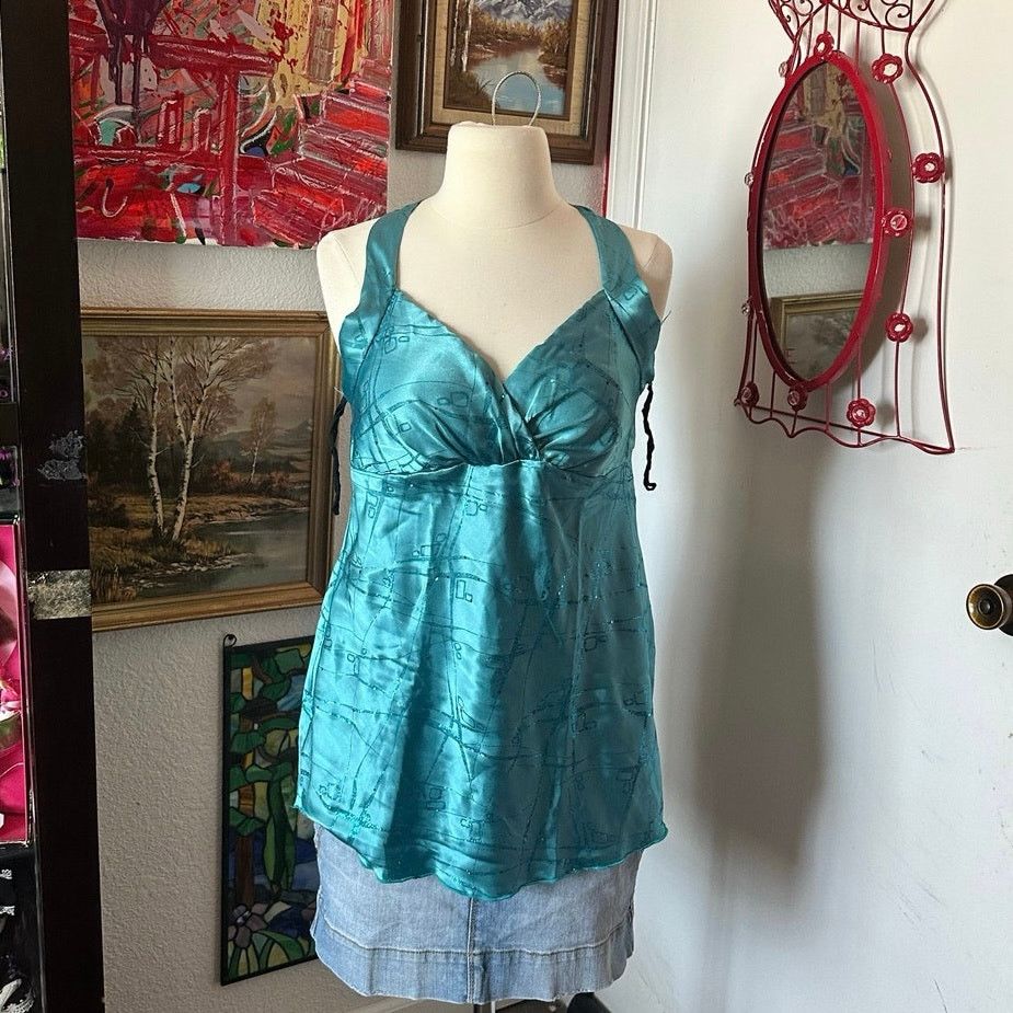 Other purple holic blue teal halter top Size L / US 10 / IT 46 - 1 Thumbnail