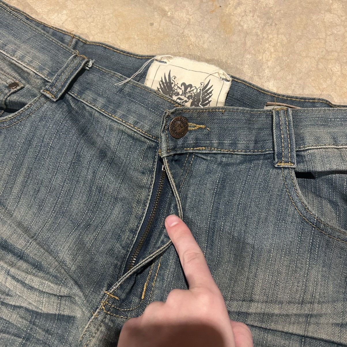Japanese Brand × Southpole × Vintage Crazy Vintage Y2K Flap Pocket Baggy Faded Jeans Cyber Skater Size US 40 / EU 56 - 10 Thumbnail