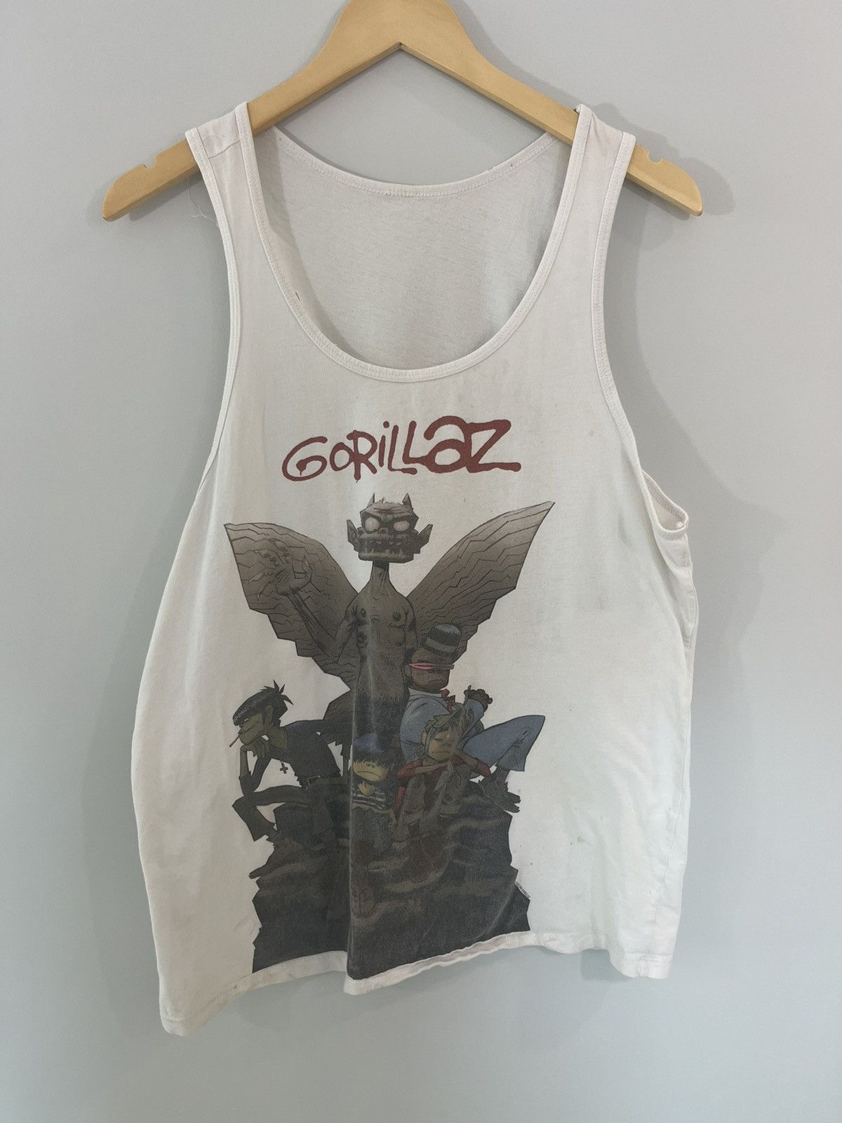 Band Tees GORILLAZ Thrashed Distressed Cut Off Band Tee Size US M / EU 48-50 / 2 - 1 Thumbnail