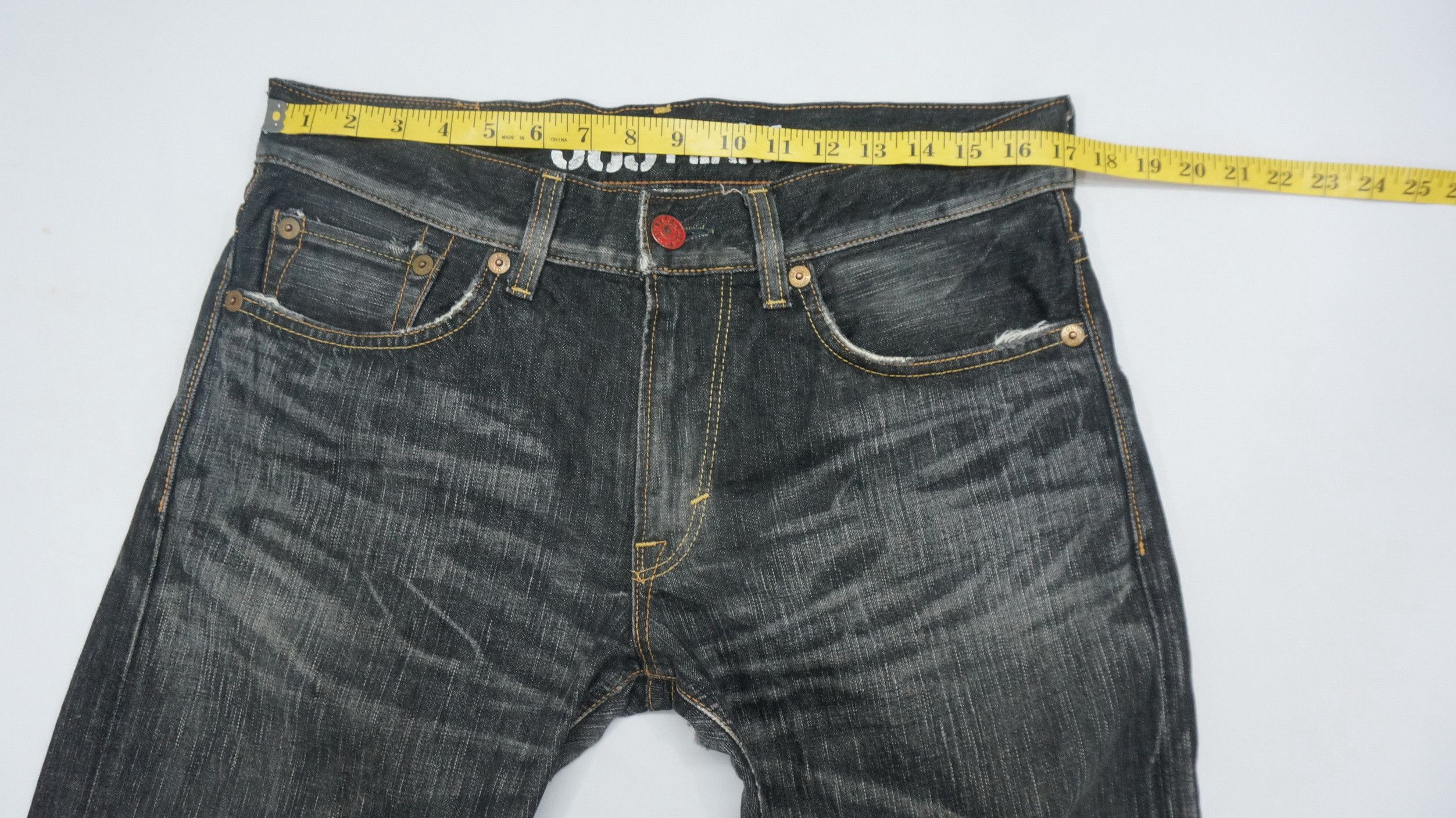 🔥 EDWIN 503 Vintage Flare Black Ripped Distressed