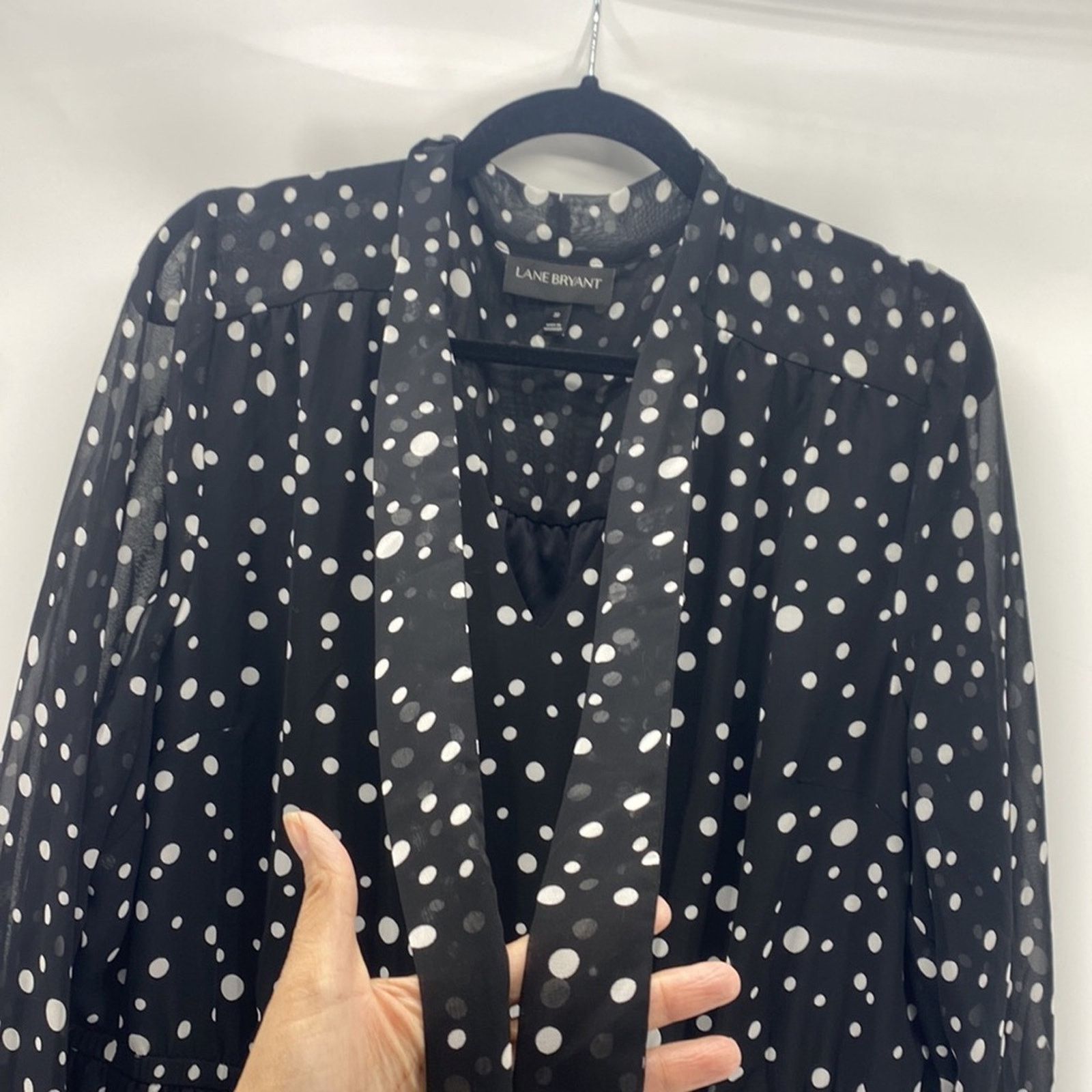 Other Lane Bryant black polka dot above knee dress holiday sz 20 Size 3XL / US 20-22 - 5 Thumbnail