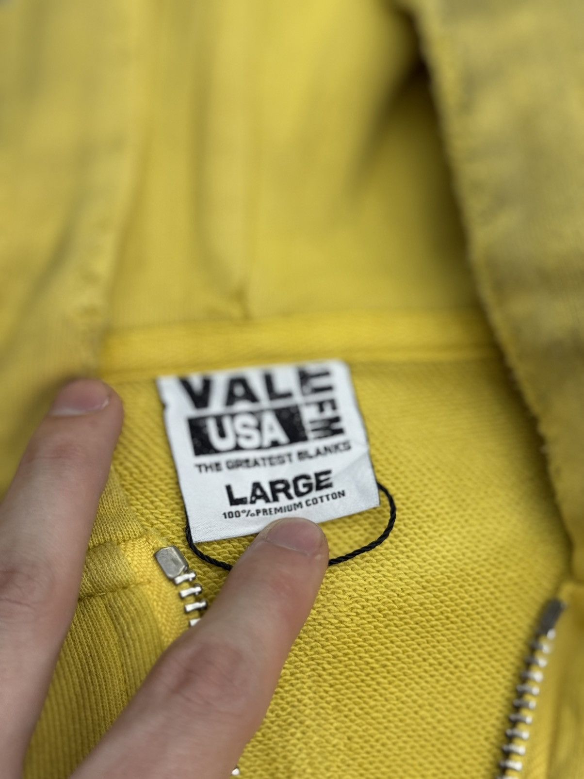Vale Valley Hoodie Stone Zip Up Yellow Crystals Size Large (NEW) Size US L / EU 52-54 / 3 - 11 Thumbnail