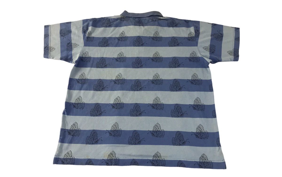 Christian Dior Monsieur 90s Christian Dior Monsieur Striped Butterfly Blue Polo Tee Size US XL / EU 56 / 4 - 2 Thumbnail