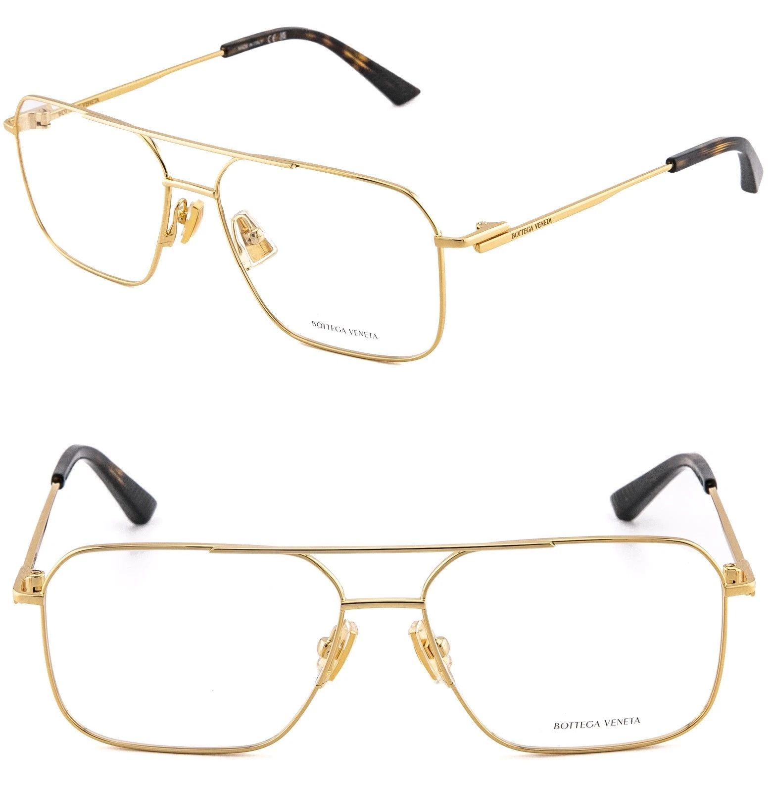 Bottega Veneta BOTTEGA VENETA 1384 CLASSIC BV1384O Gold Brown Optical 001 Size ONE SIZE - 1 Thumbnail