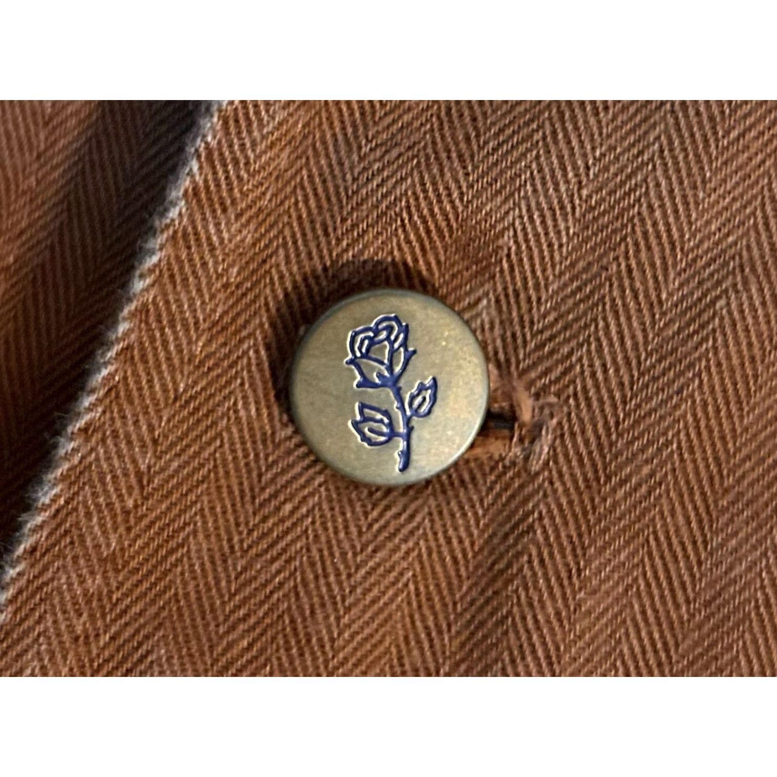 Vintage fortune medium weight jacket mens size large made in USA brown tobacco USA work button up coat Size US L / EU 52-54 / 3 - 3 Thumbnail