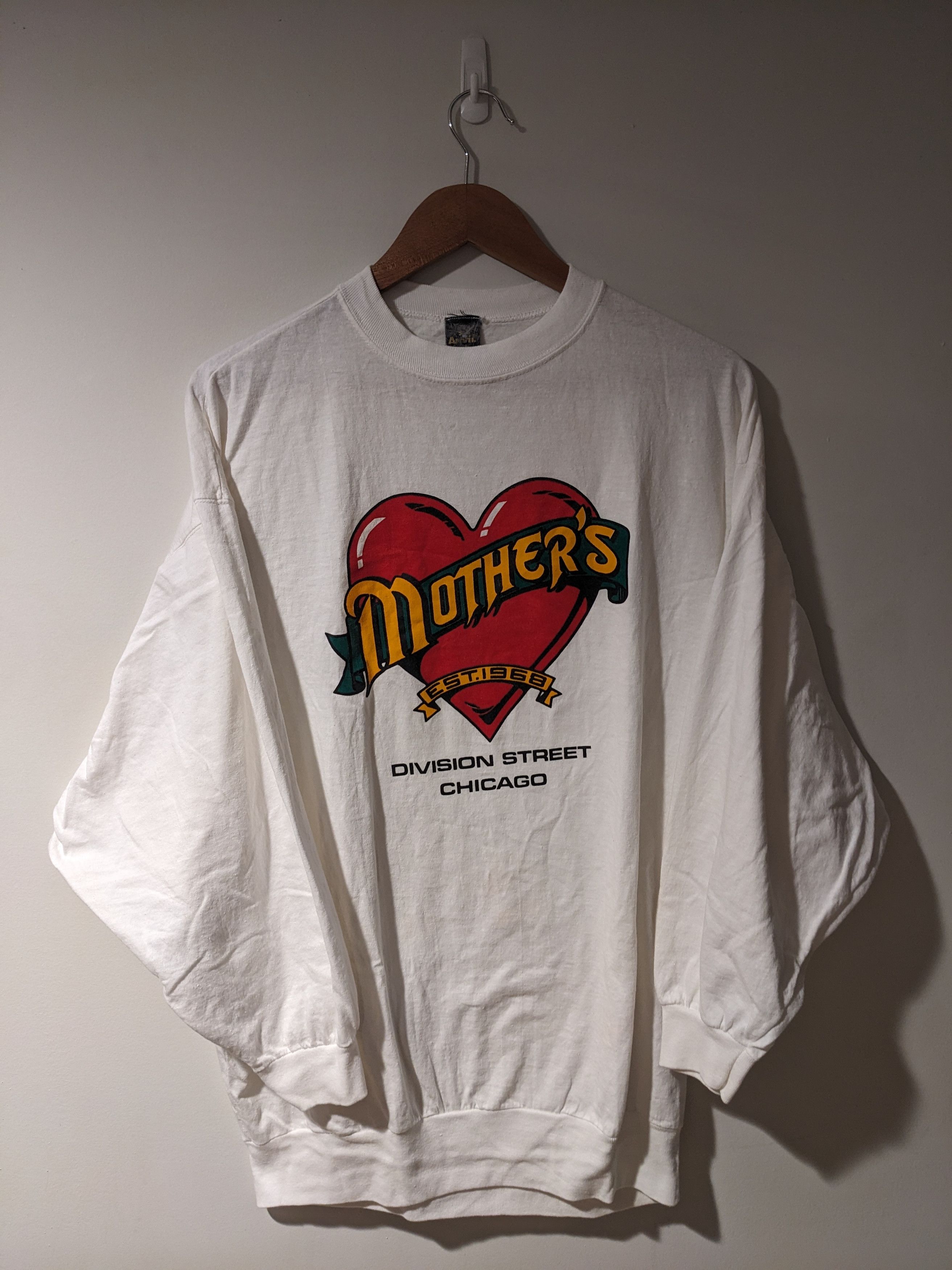 Vintage 80s Mother's Division Street Chicago Long-Sleeve