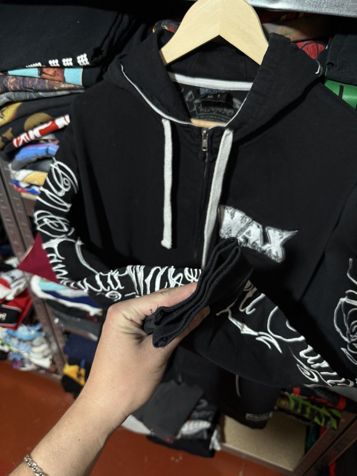 Ecko Unltd. × Marc Ecko × Southpole RARE Y2K Wax Zip Up Crazy Art American Skate Hoodie Hype Size US XL / EU 56 / 4 - 11 Thumbnail
