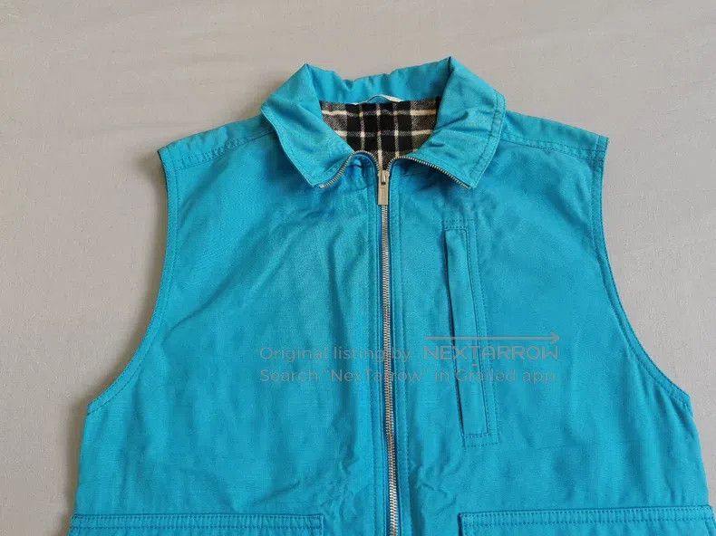 Hermes Hermes Men's vest jacket, light blue, fully lined with 100 Size US S / EU 44-46 / 1 - 2 Thumbnail
