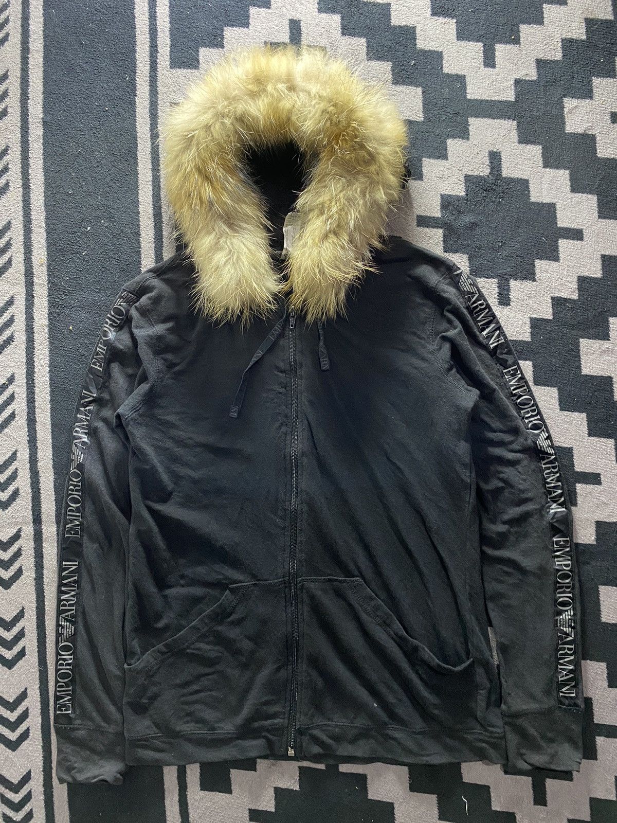 Emporio Armani × If Six Was Nine × Japanese Brand 2000s emporio armani faux fur hoodie Size US M / EU 48-50 / 2 - 1 Thumbnail