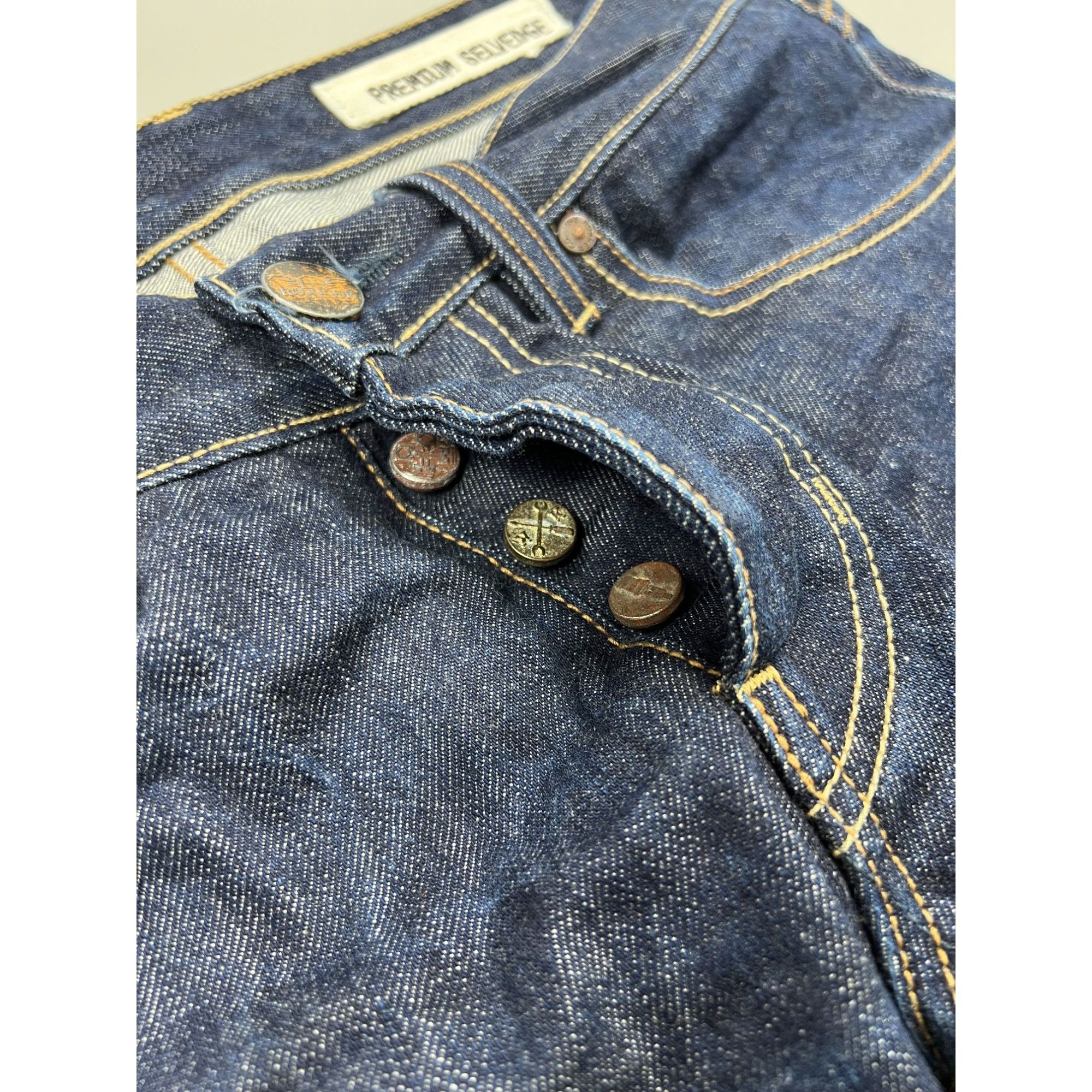 THE ROKKER COMPANY Rokker Raw Premium Selvedge Denim Jeans Pants (Y0933) Size US 31 - 8 Thumbnail