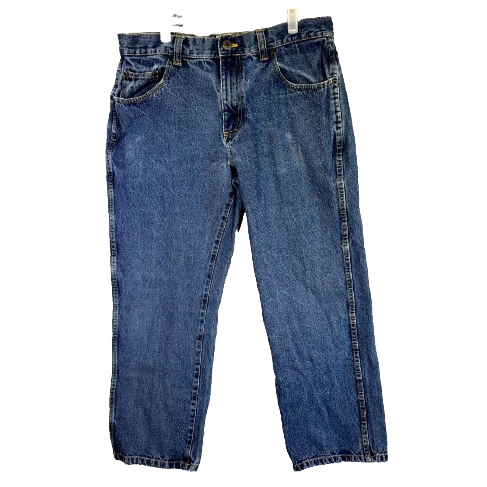 Denime RedHead Jeans Men 36x30 Straight Leg Blue Denim Stone Wash 100% Cotton Jeans Mens Regular Size US 36 / EU 52 - 2 Thumbnail