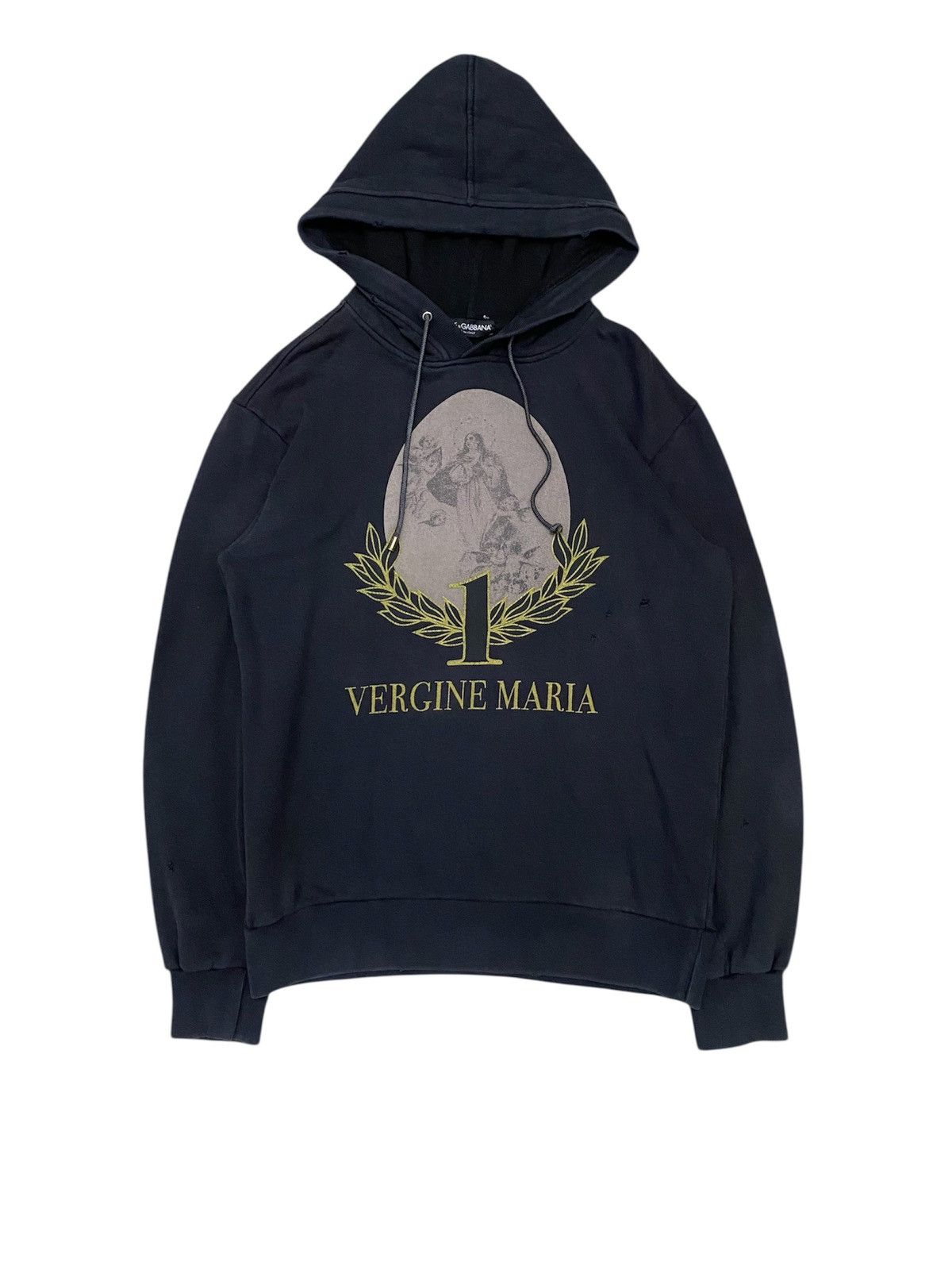 Dolce & Gabbana 2000s Virgin Maria 1 Distressed hoodie Size US L / EU 52-54 / 3 - 1 Thumbnail