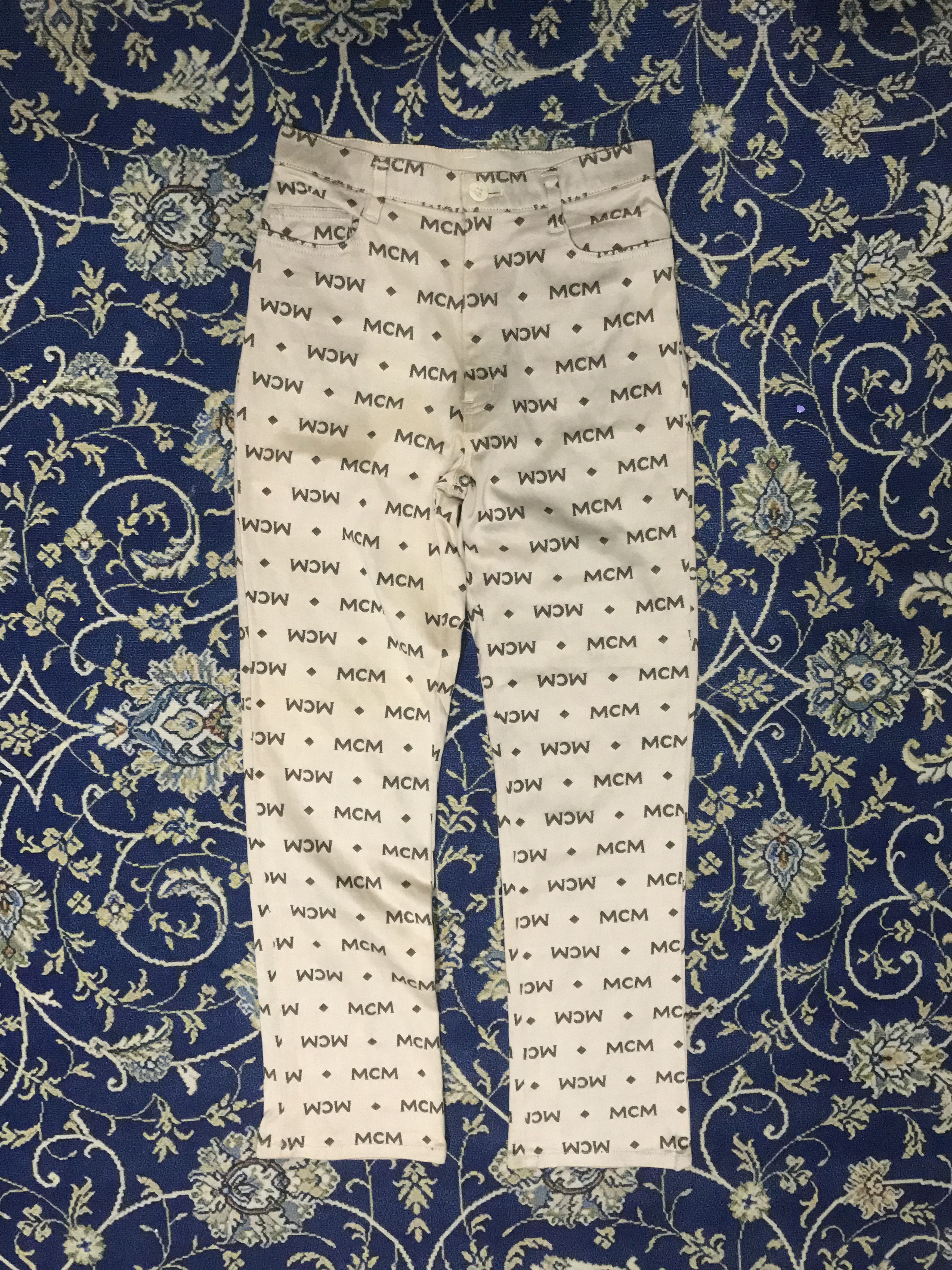 Designer × If Six Was Nine × MCM VINTAGE MCM LEGERE MONOGRAM PANTS Size US 26 / EU 42 - 1 Thumbnail