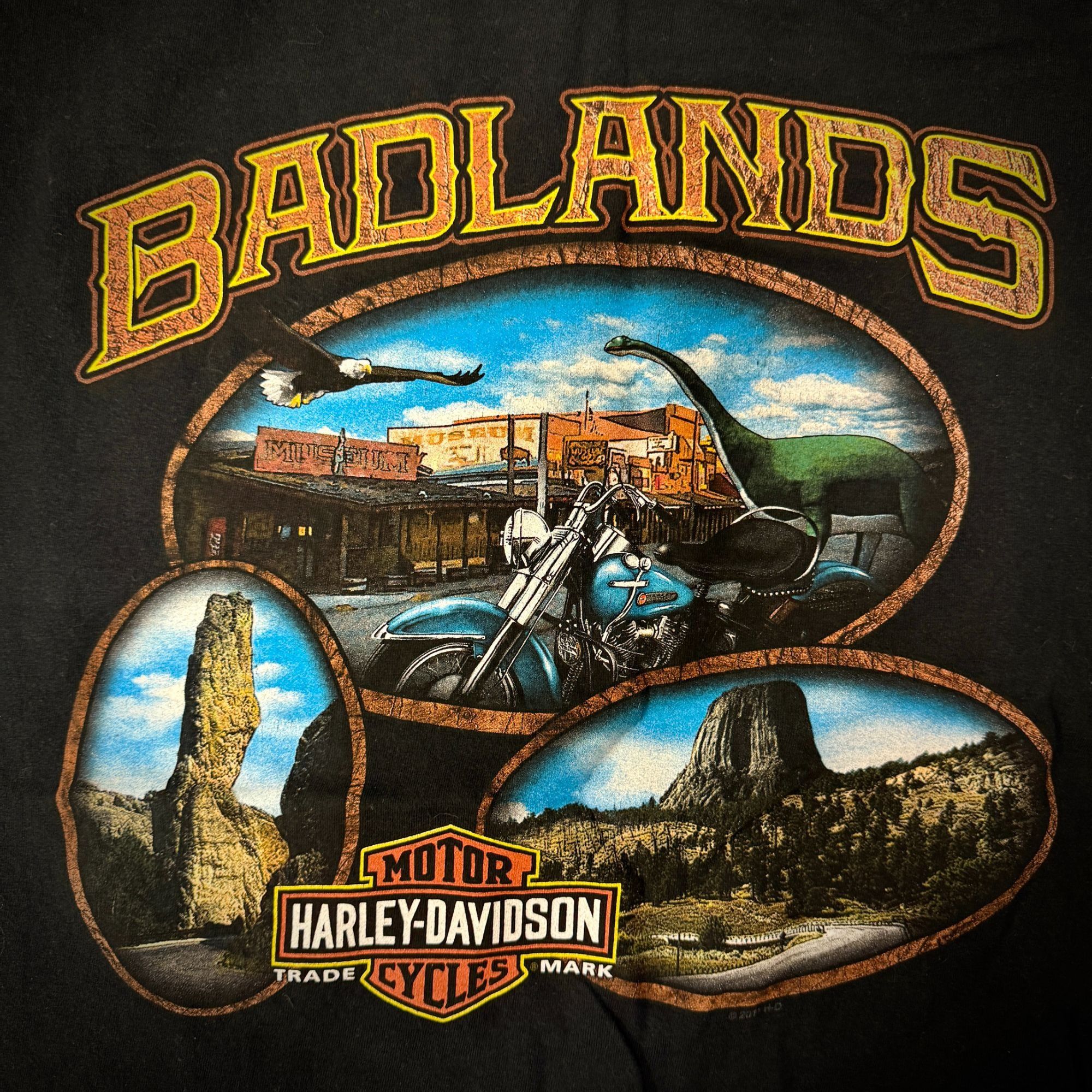Harley Davidson BADLANDS South DAKOTA Mountains Motorcycle T Shirt 3XL Size US XXL / EU 58 / 5 - 1 Thumbnail
