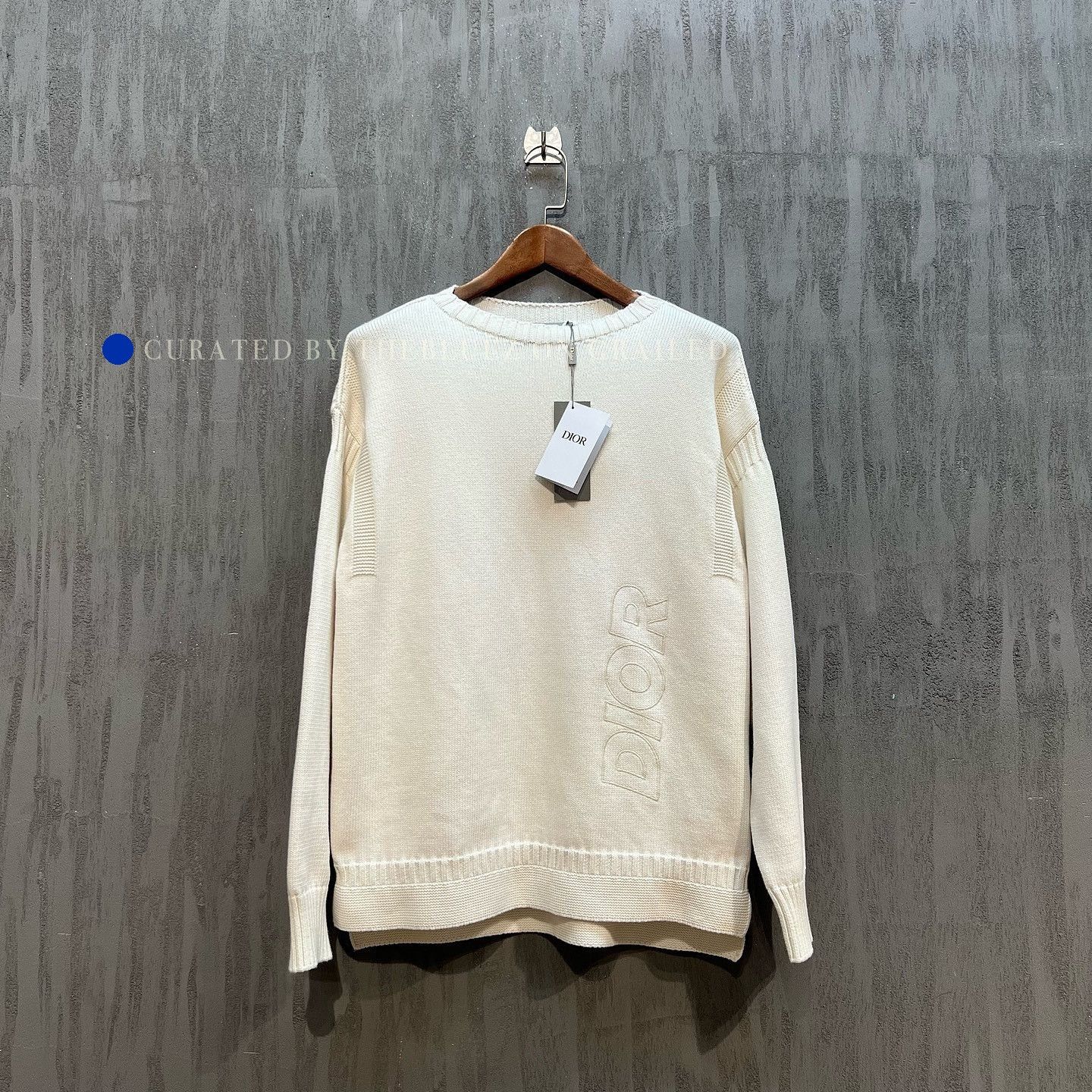 Dior Logo Embroidered White Sweater Size US M / EU 48-50 / 2 - 1 Thumbnail