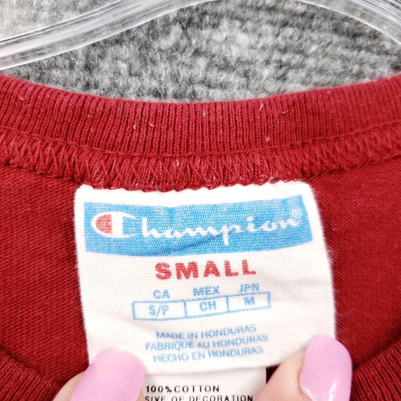 Champion Champion Red T Shirt Mens S Small Short Sleeves Crew Neck Spellout Pullover Tee Size US S / EU 44-46 / 1 - 3 Thumbnail