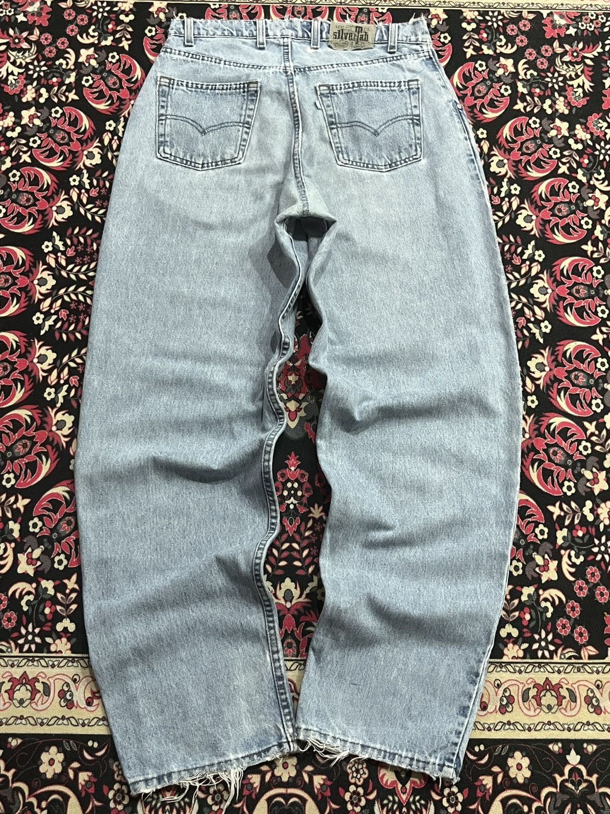 Levi's ⚡️Baggy⚡️Vintage Levi’s Silvertab Light Blue Washed Jeans Size US 33 - 2 Thumbnail