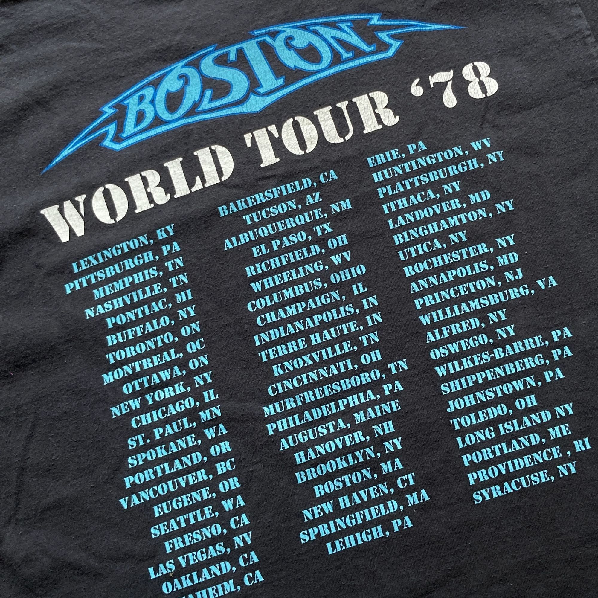 Hanes 1978 BOSTON WORLD TOUR, HANES HEAVYWEIGHT Original Tour Merc Size US M / EU 48-50 / 2 - 6 Thumbnail