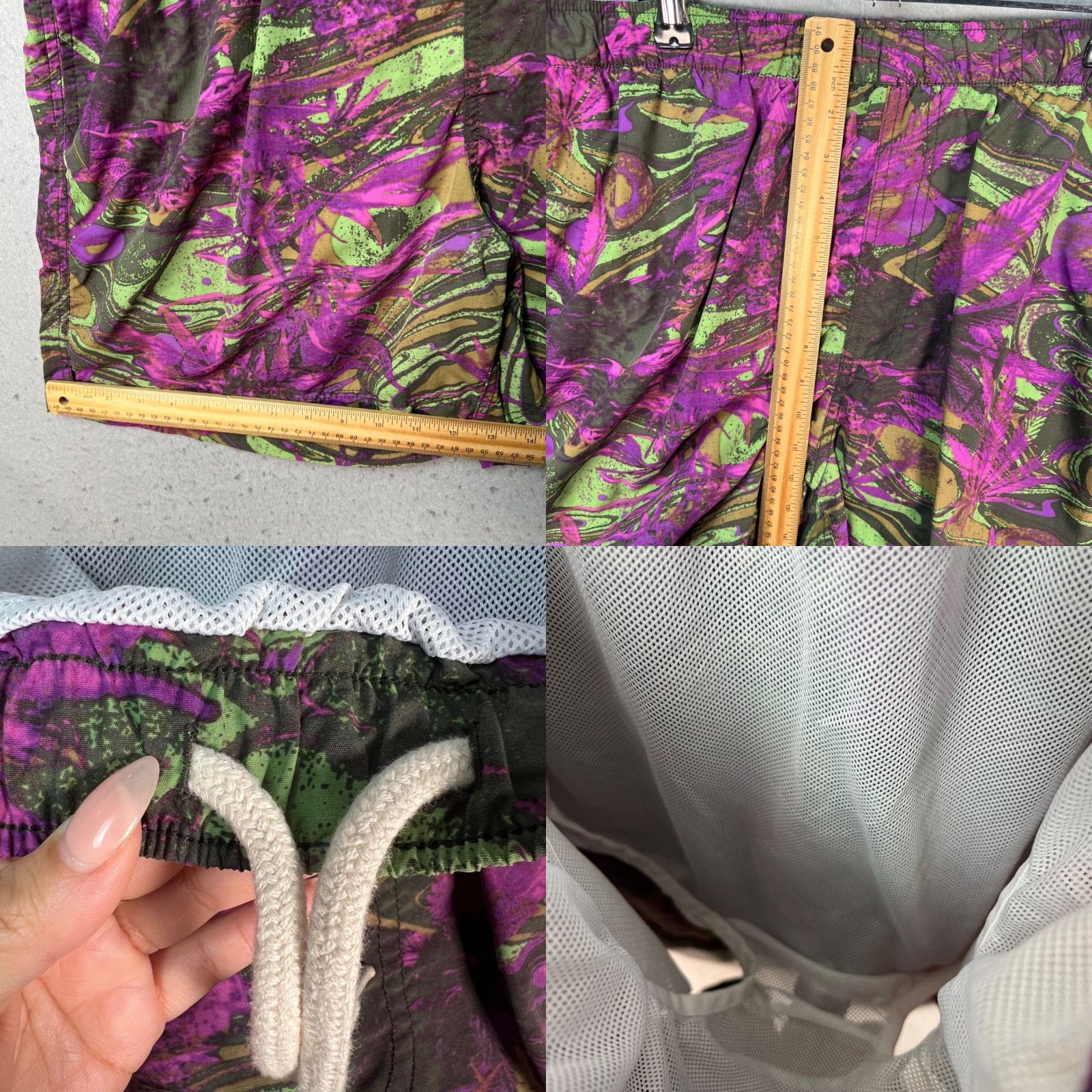 Urban Outfitters Urban Outfitters Mens XL Tropical Print Nylon Swim Shorts Multicolor Size US 36 / EU 52 - 8 Thumbnail