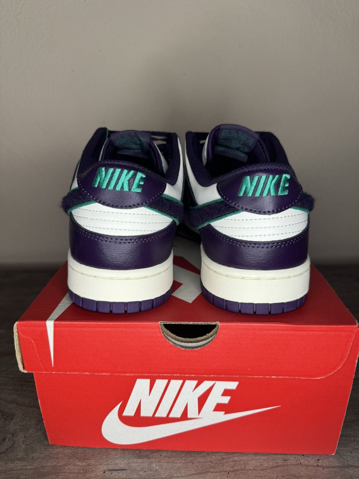 Nike Nike Dunk Low ‘Chenille Swoosh Grand Purple’ Size US 13 / EU 46 - 5 Thumbnail