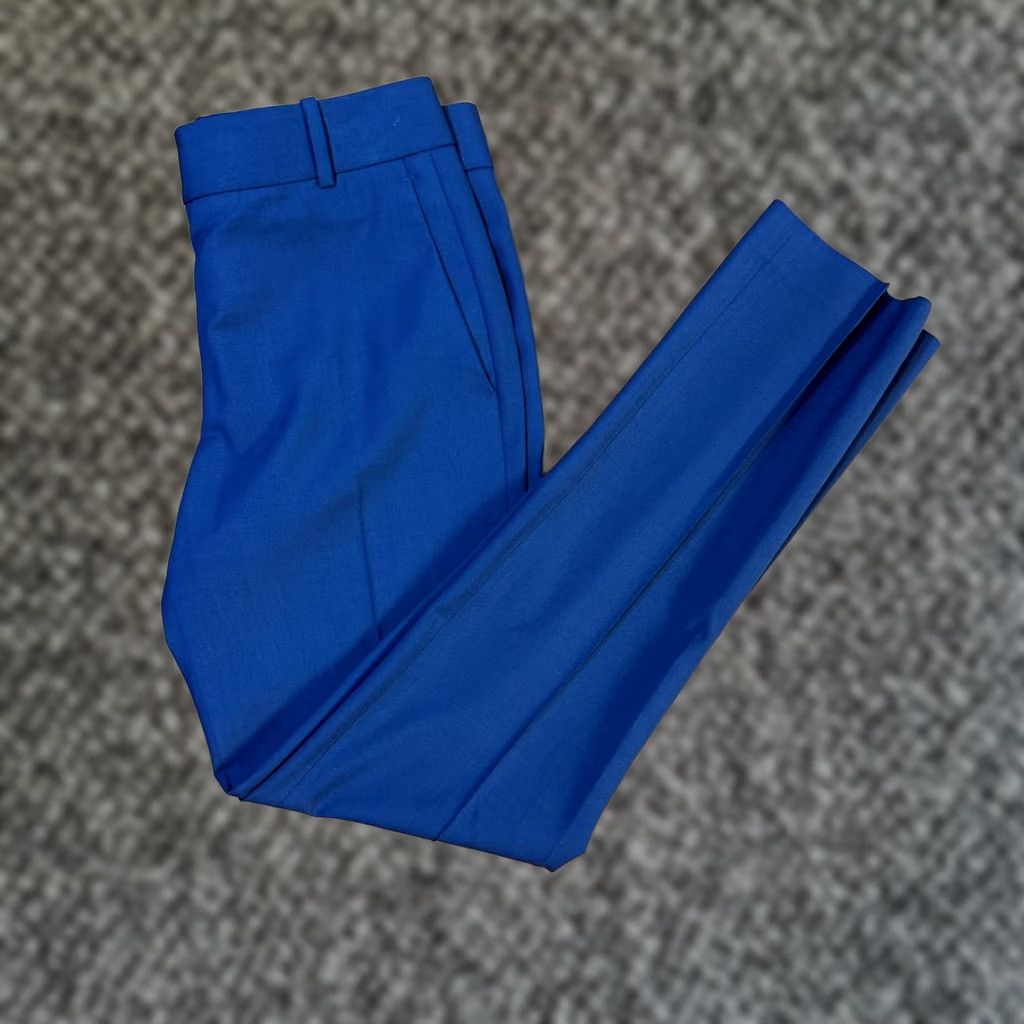 Theory Theory Dress Womens 0 Blue pants Designer Wool Straight leg Career Business Size 29" - 1 Thumbnail