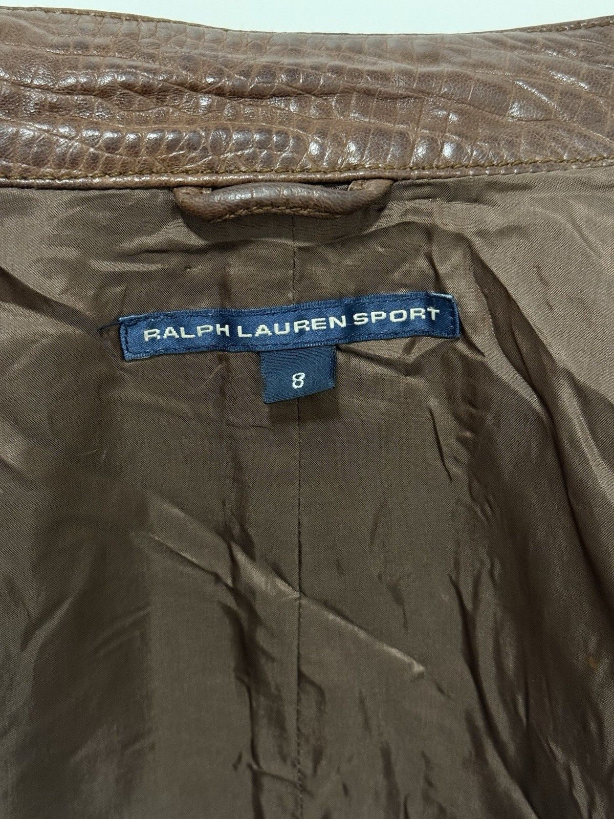 Ralph Lauren Sport DDP Vintage Ralph Lauren Sport embossed croc leather Jacket Size M / US 6-8 / IT 42-44 - 15 Thumbnail