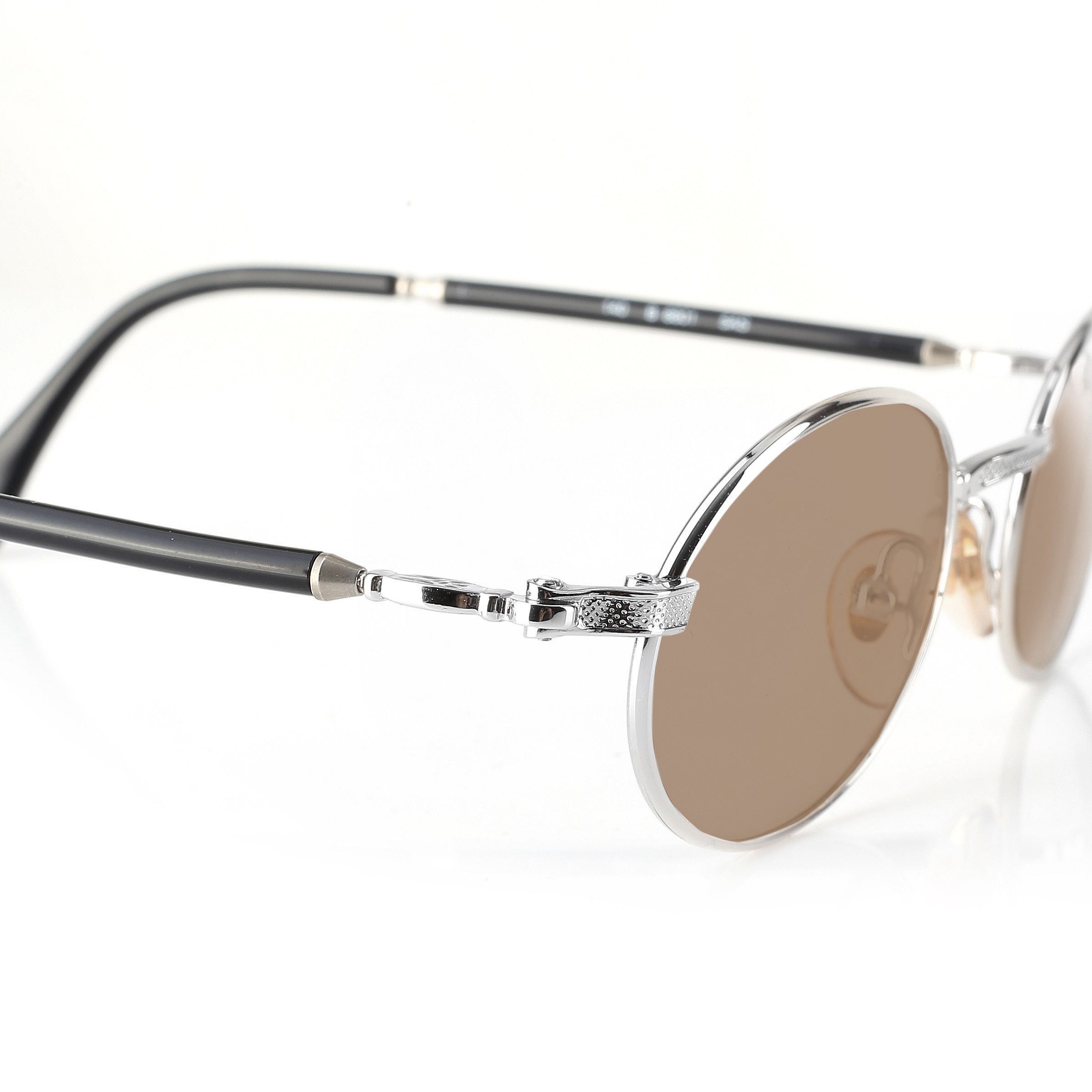 Burberry Burberry '90s Silver & Black Oval Frame Sunglasses Brown Size ONE SIZE - 1 Thumbnail